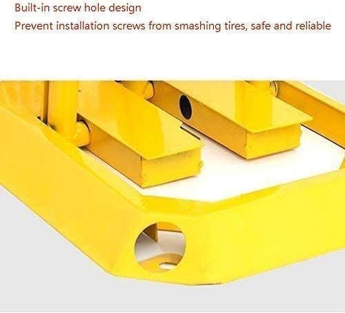 Heavy Duty Parking Lock - Anti-Theft Parking Barrier & Bollard for Securing Car Spaces - Thick Crash-Proof Star Anise Design, No Drilling Required (Perfect for Residential Driveways, Commercial Lots & Private Parking Enforcement)