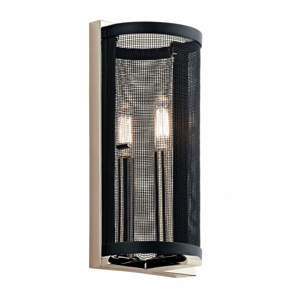 Kichler 43716PN Modern One Light Wall Sconce - Elegant Indoor Lighting for Bedroom, Hallway & Living Room Decor