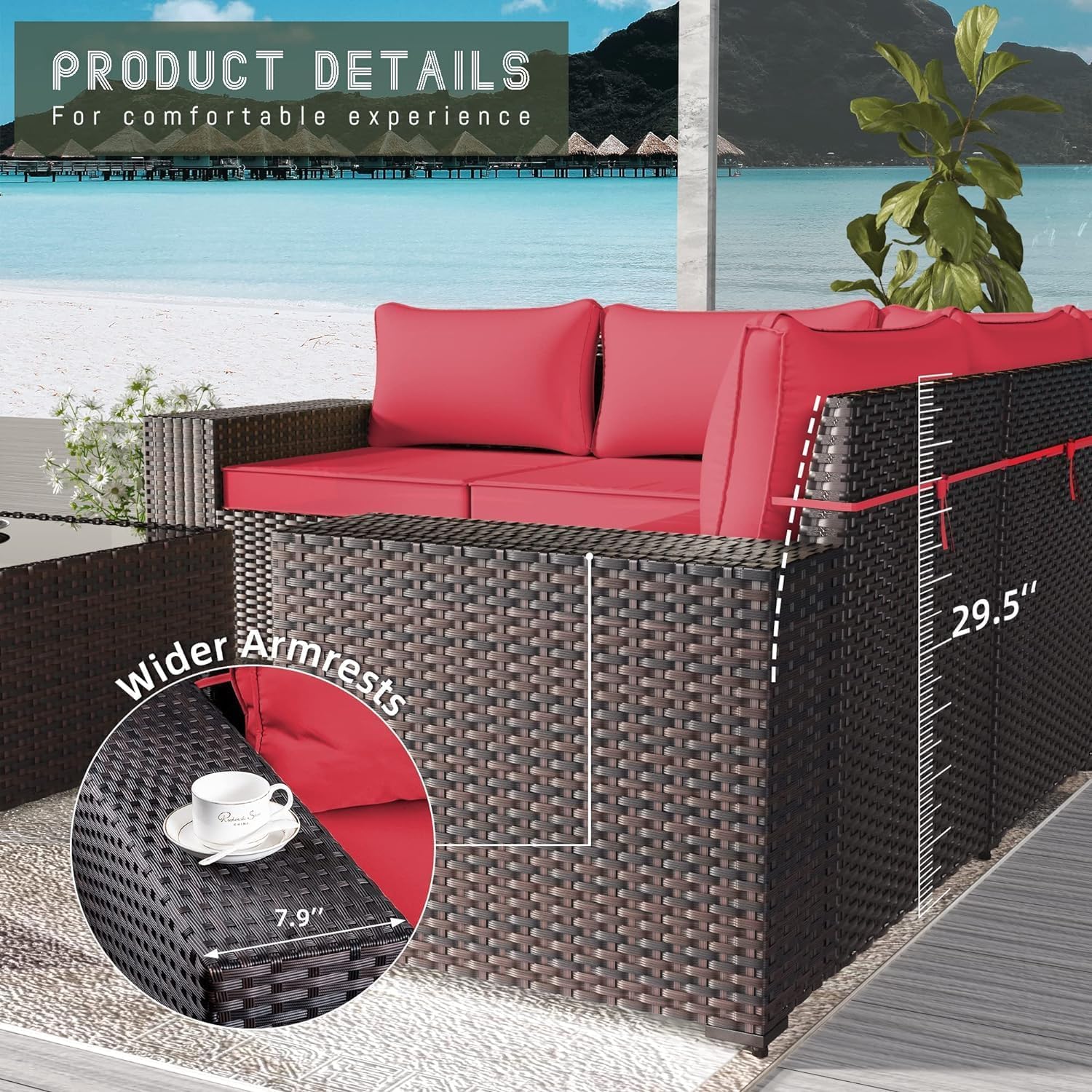 16-Piece Outdoor Patio Furniture Set with ETL Approved 45