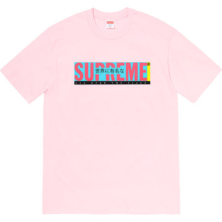 Supreme All Over Print Pink T-Shirt - Trendy Streetwear for Men & Women | Perfect for Casual Outfits, Concerts, and Urban Fashion