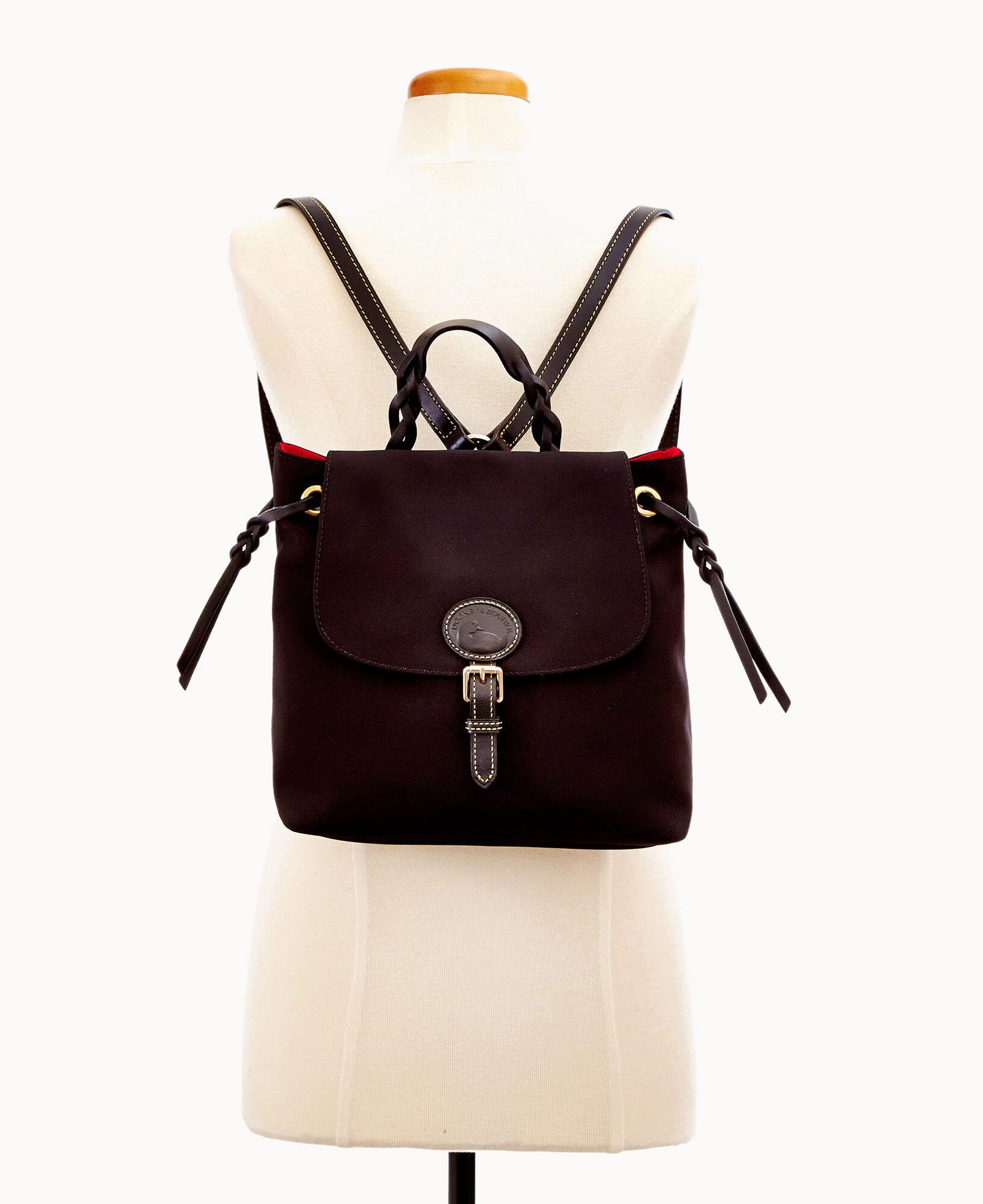 Dooney & Bourke Women's Small Nylon Flap Backpack Purse - Stylish Crossbody Handbag for Work, Travel & Everyday Use