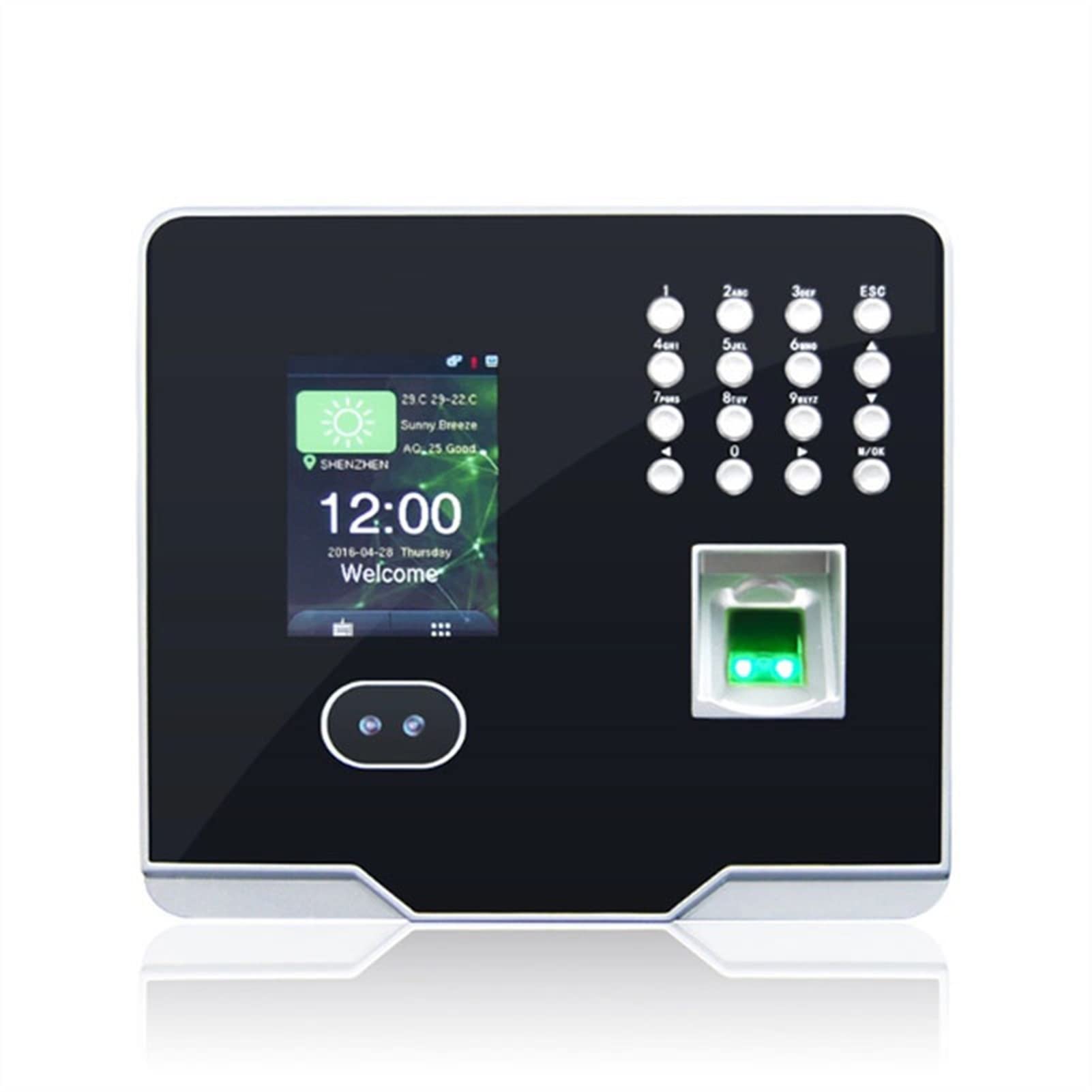 Biometric Fingerprint Time Clock - Facial Recognition Time Attendance System with Free Software for Secure Door Access Control | Ideal for Offices, Schools, and Smart Home Security