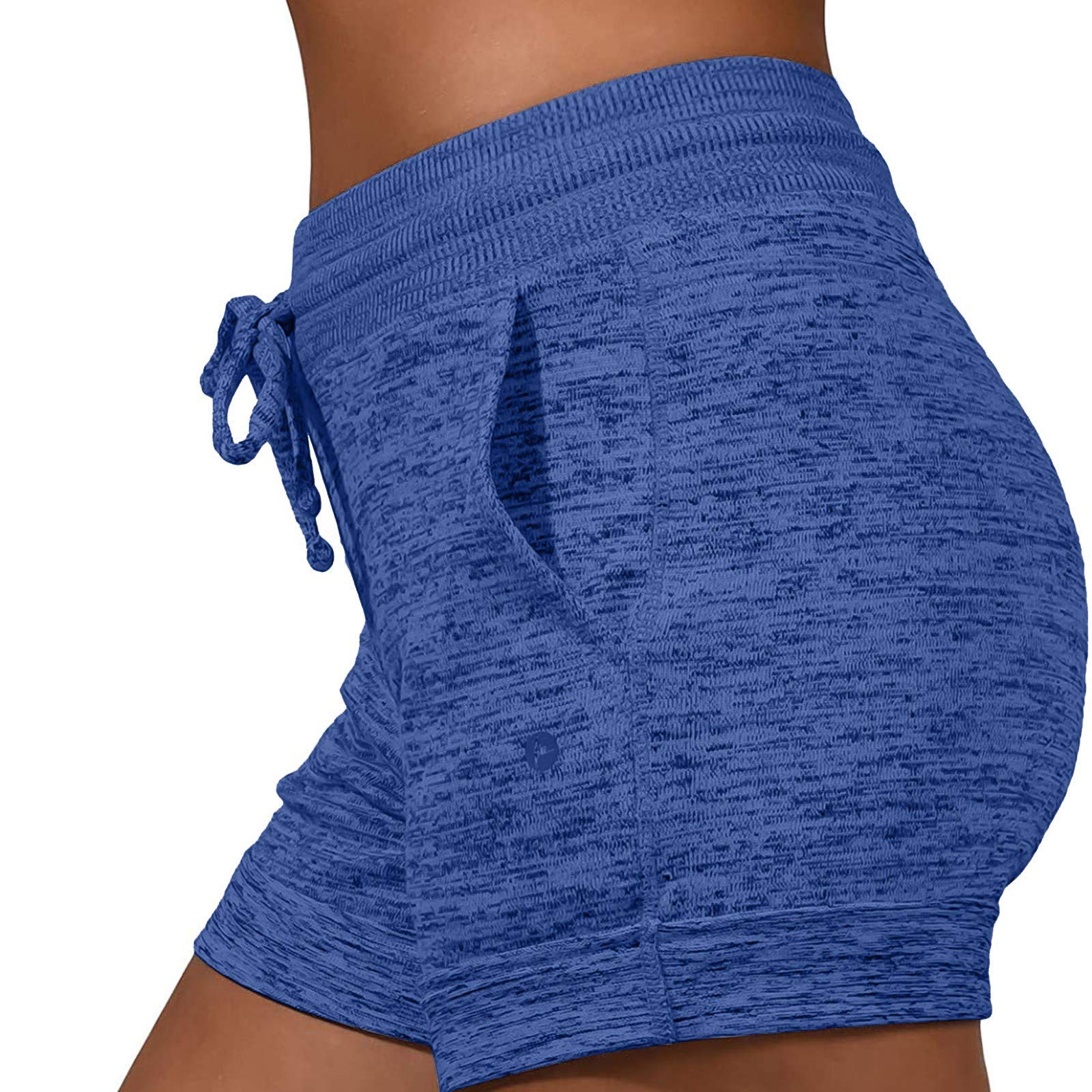 Women's Soft Comfy Activewear Lounge Shorts with Pockets & Drawstring - Breathable Workout Shorts for Yoga, Running & Summer Activities