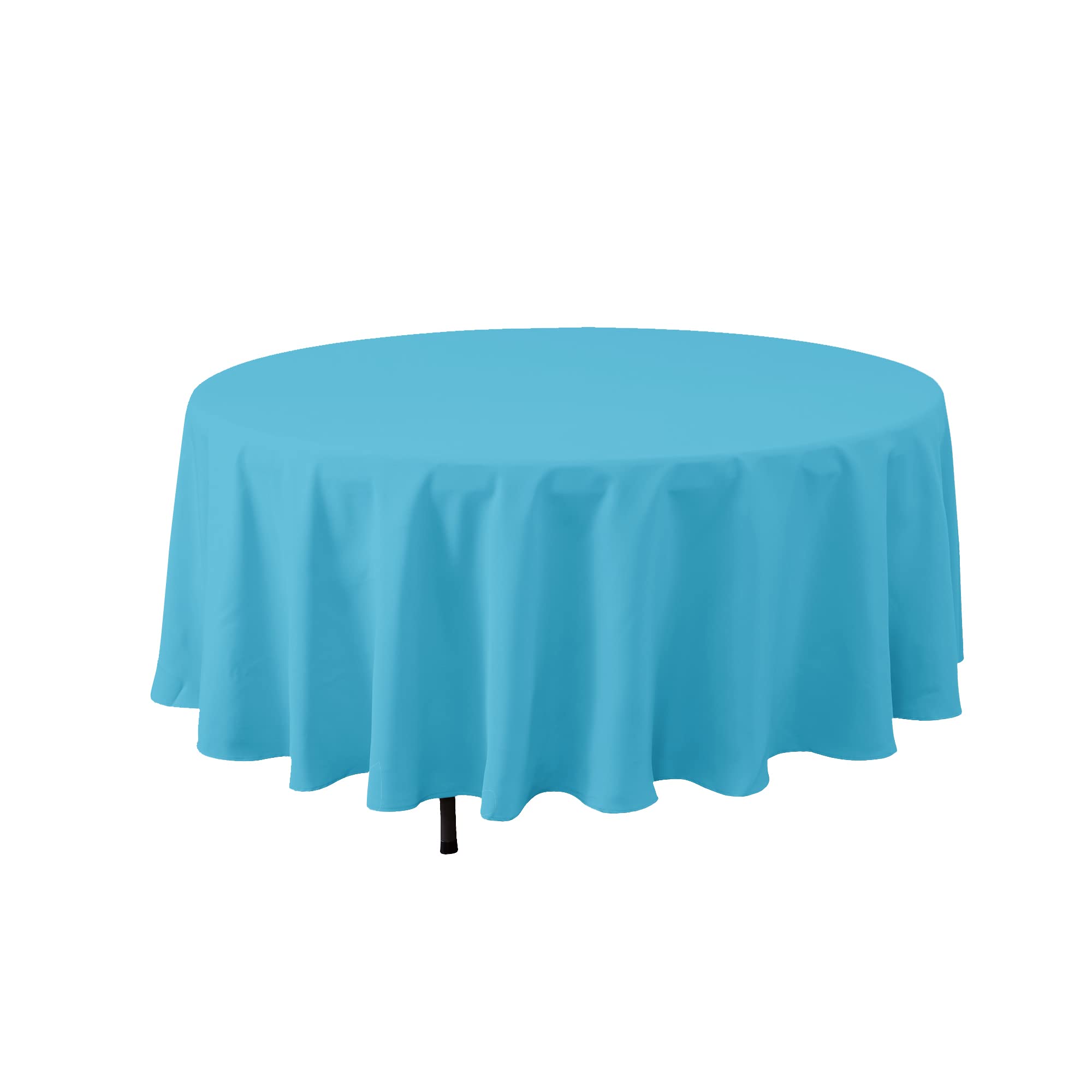 Simply Elegant 120 Inch Round Premium Polyester Tablecloth - Washable Table Cover for Weddings, Birthdays, Parties & Home Decor | Durable Hemmed Design for Indoor/Outdoor Events (Modern Blue)