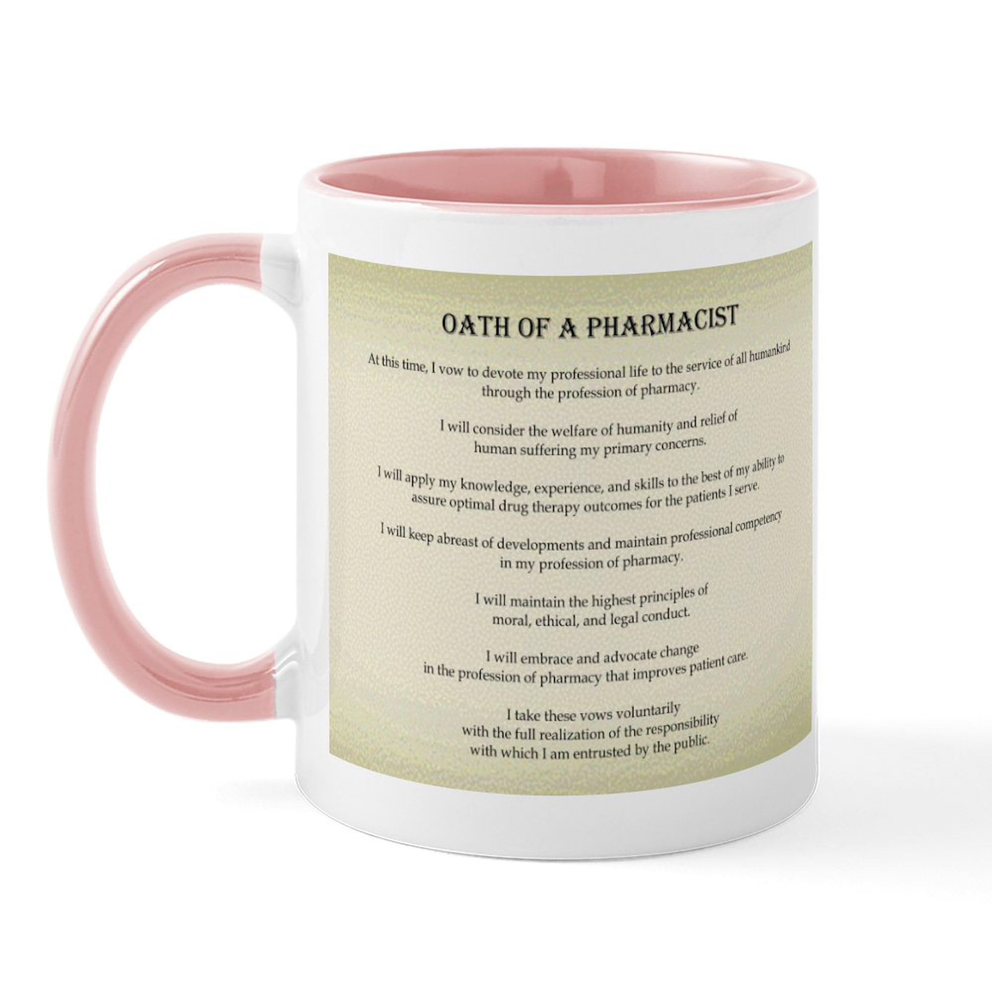 Pharmacist Oath Ceramic Coffee Mug 11oz (325ml) - Funny Gift for Pharmacists, Coffee Lovers - Perfect for Office, Home & Break Room Use