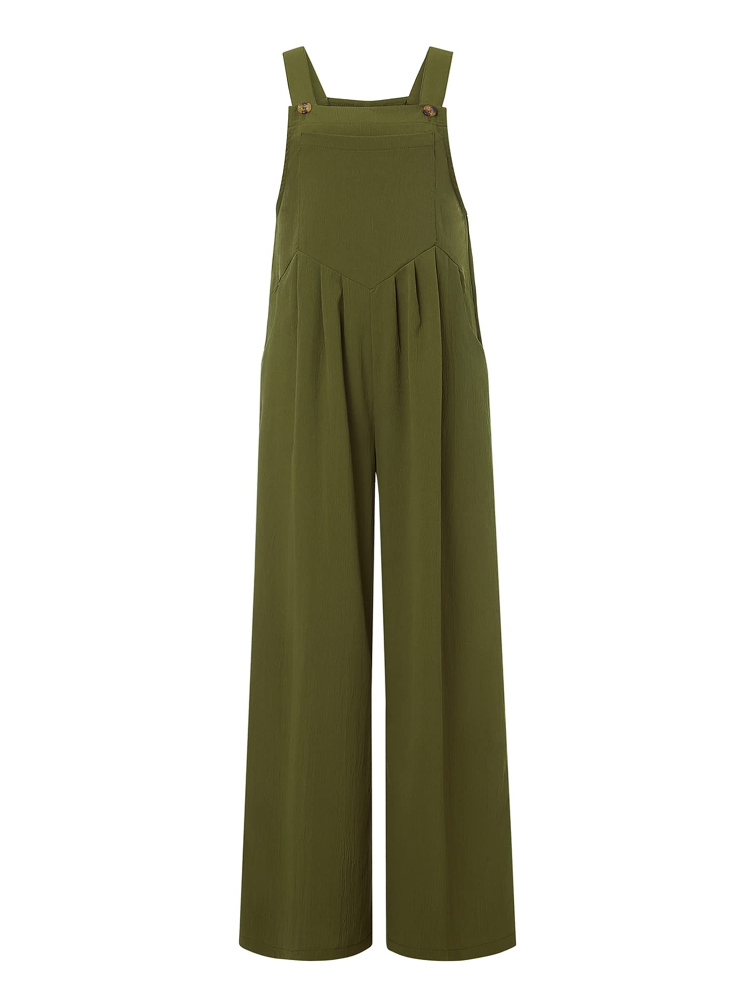 Kaipiclos Women's Baggy Overalls - Plus Size Wide Leg Jumpsuit, Loose Linen Suspender Overalls with Pocket for Summer | Casual Outfit, Beach Wear, Street Style Fashion