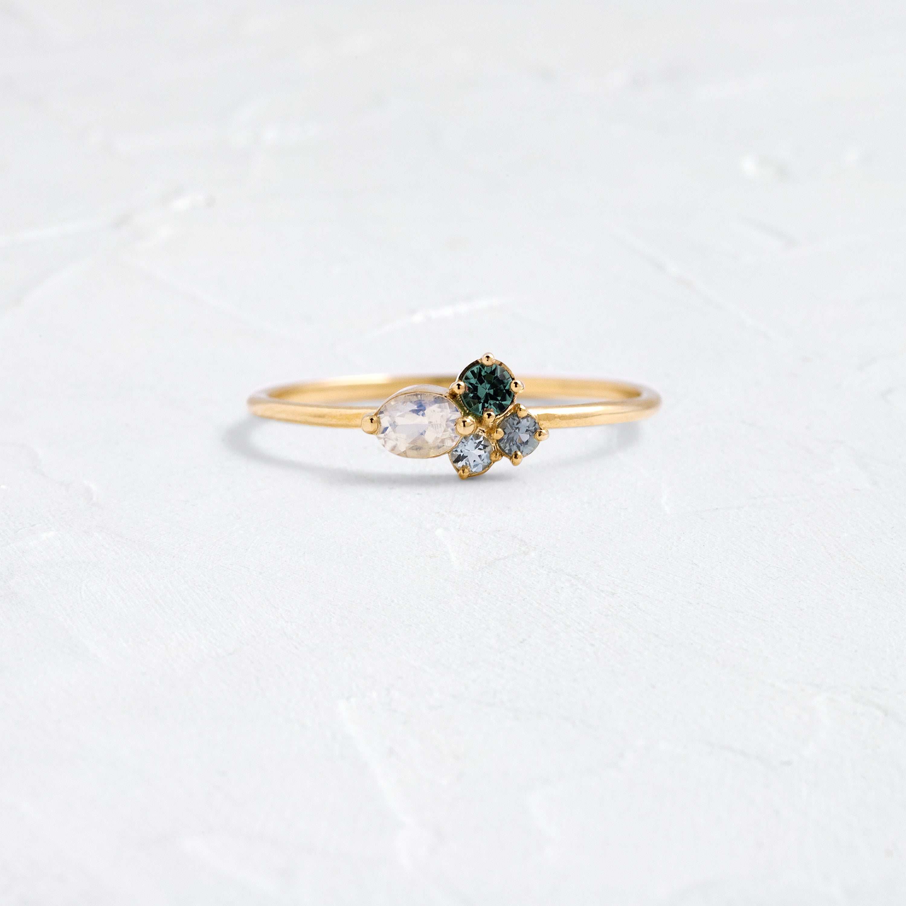 Bubbled Mini Cluster Ring in Moonlight - Elegant Silver Stackable Ring for Women | Perfect for Everyday Wear, Date Nights & Special Occasions