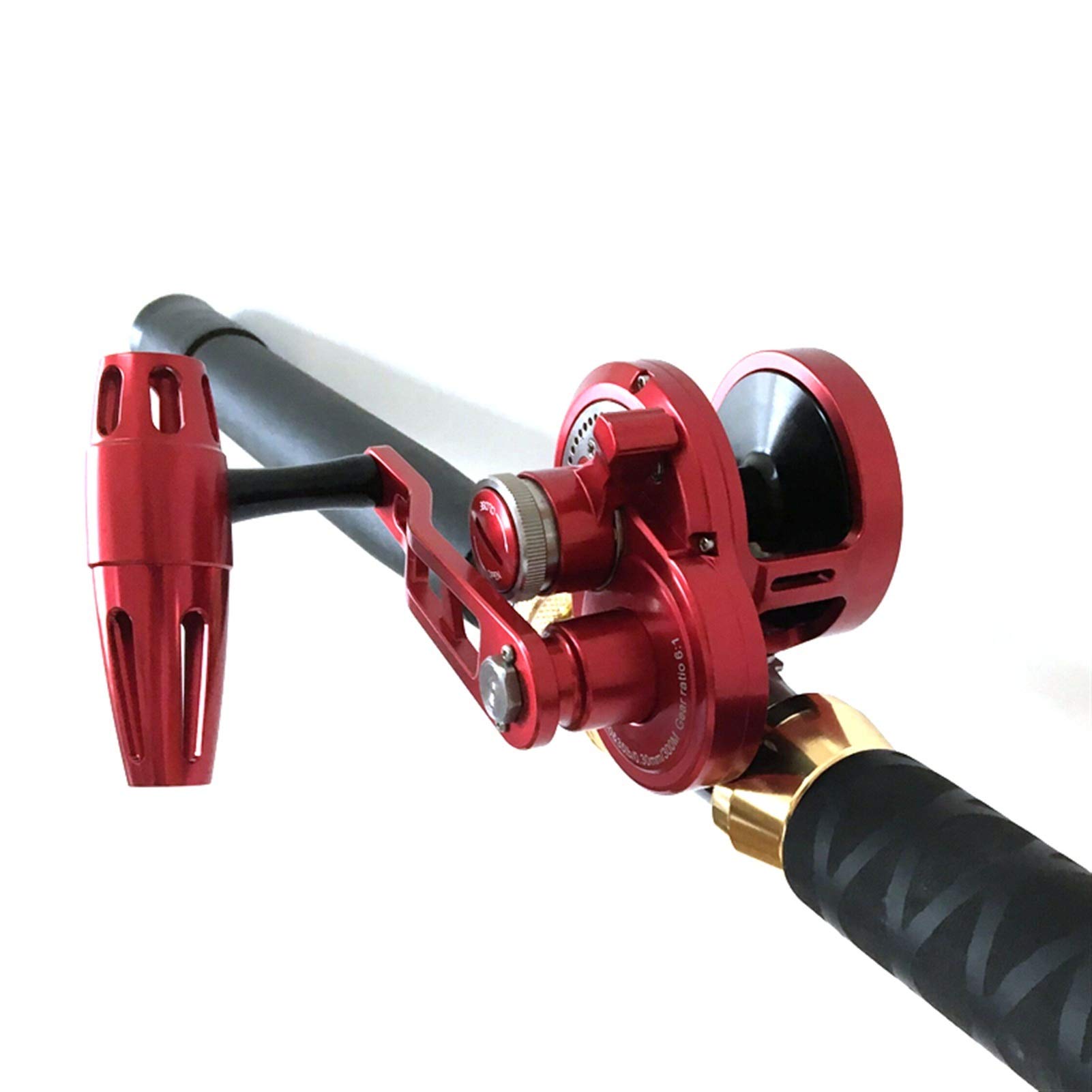 Premium Saltwater Fishing Reel - High Speed 6.0:1 Slow Jigging Reel with Narrow Spool & Right/Left Handle for Trolling, Jigging - Ideal for Saltwater, Ice, Inshore and Freshwater Fishing | Perfect for Deep Sea, Coastal & Ice Fishing Adventures