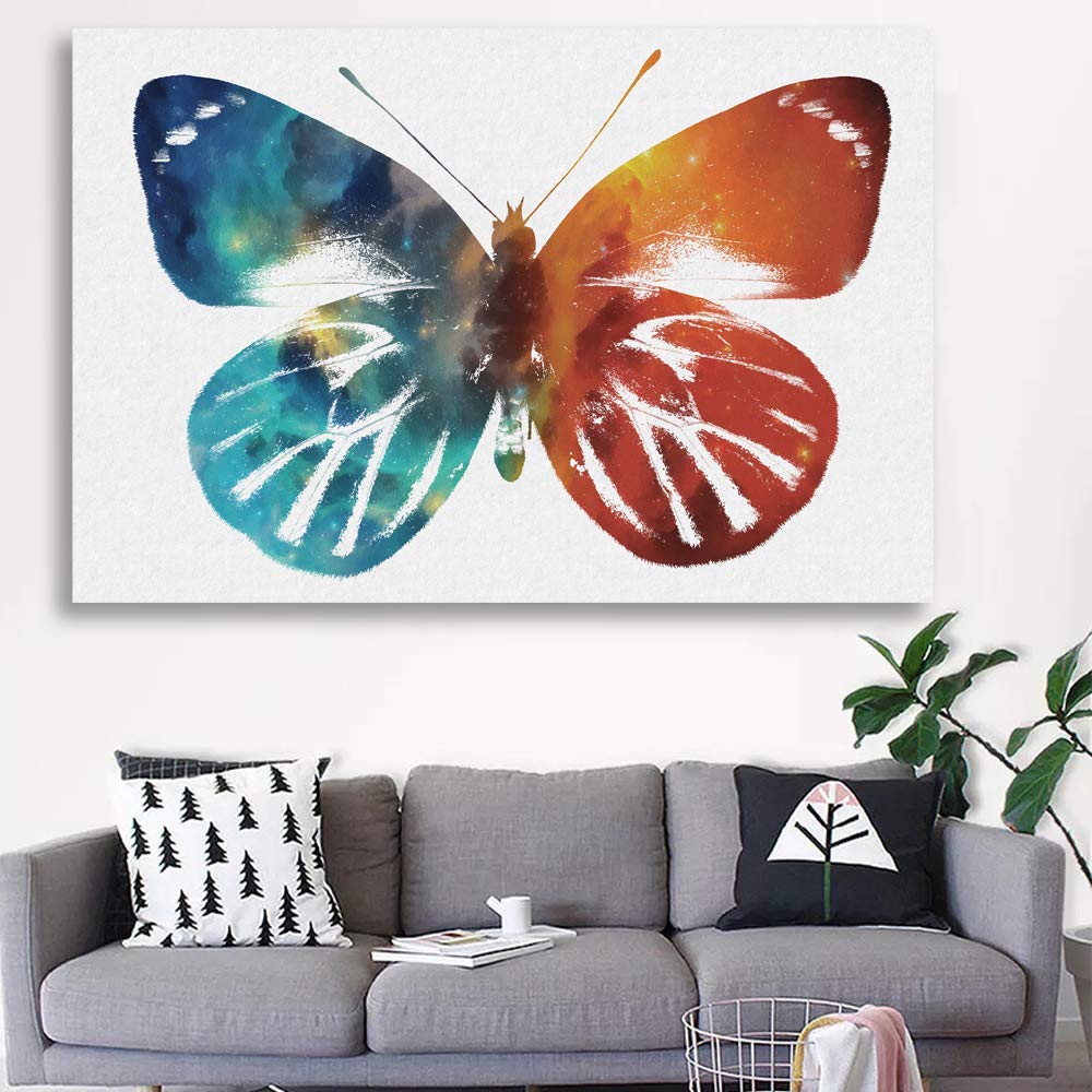 Beautiful Butterfly Giclee Canvas Wall Art - 12x18 Inches, Vibrant Home Decor for Bedroom, Living Room, Office, and Nursery