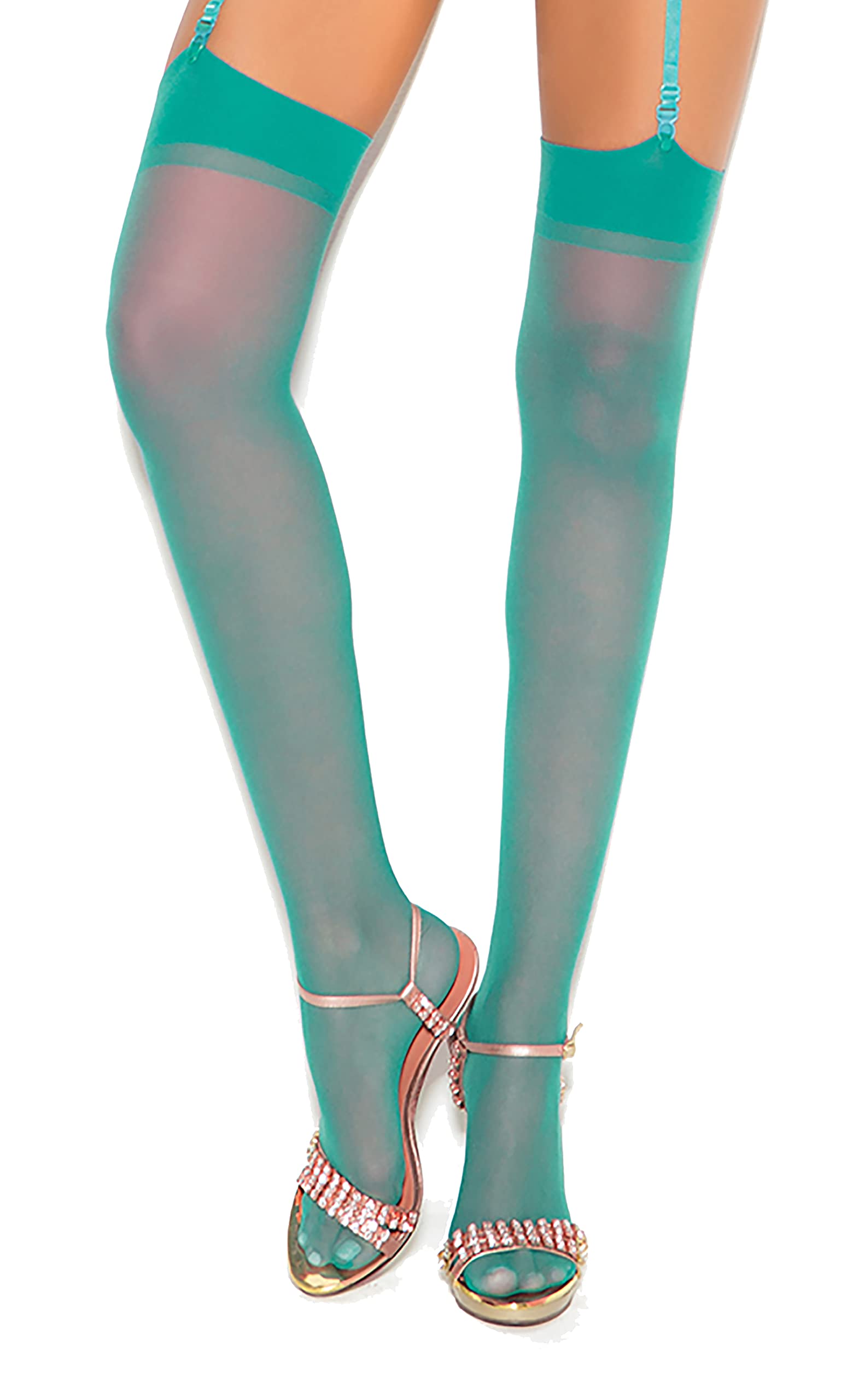 Sexy Sheer Thigh High Stockings for Women - Basic & Elegant Leg Stockings - Perfect for Date Night, Cosplay & Lingerie Outfits