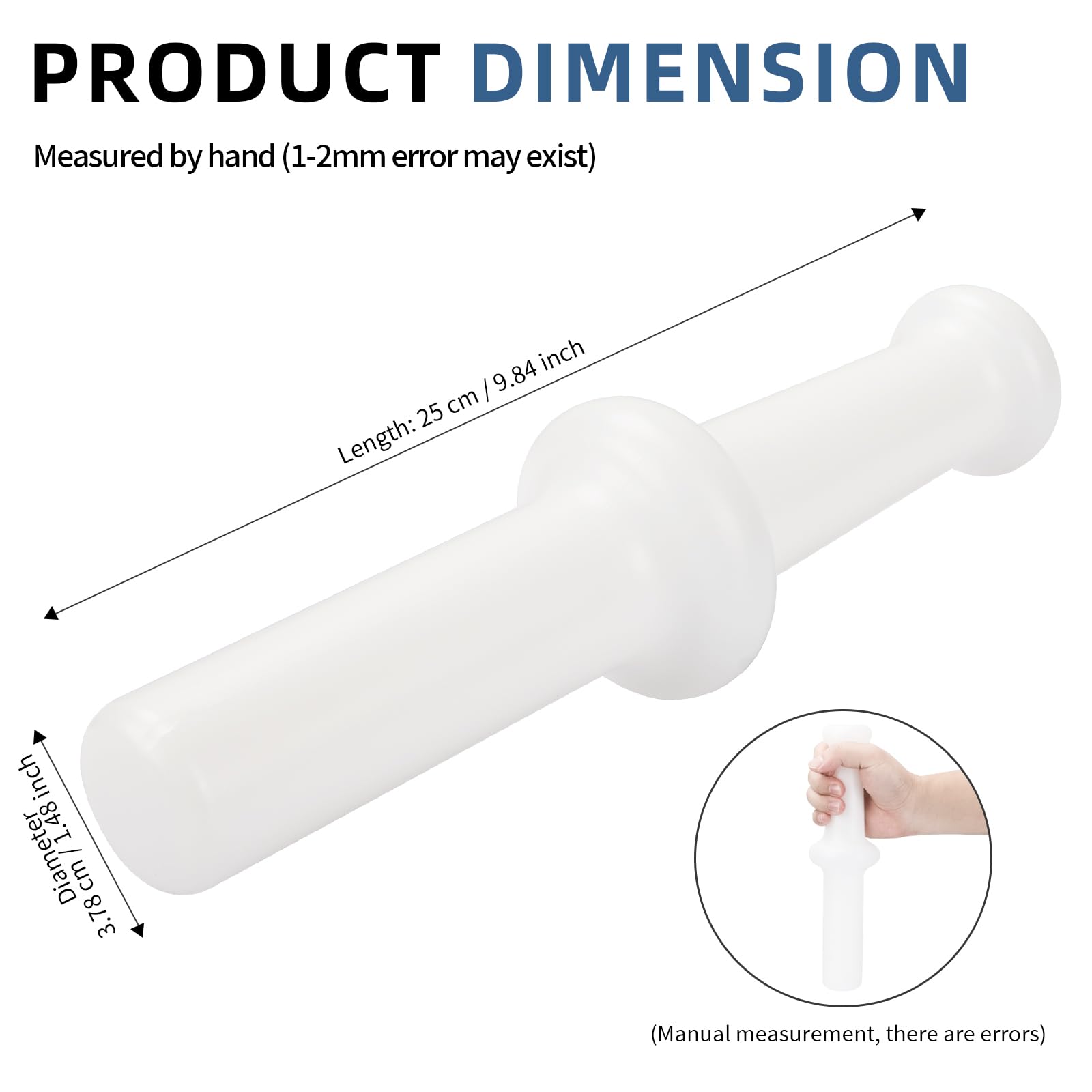 Universal Meat Grinder Pusher Stomper for KitchenAid & LEM Meat Grinders – 9.8 Inch HDPE Food-Grade Replacement Attachment (1-Pack) – Perfect for Home Butchering, Sausage Making & Food Prep