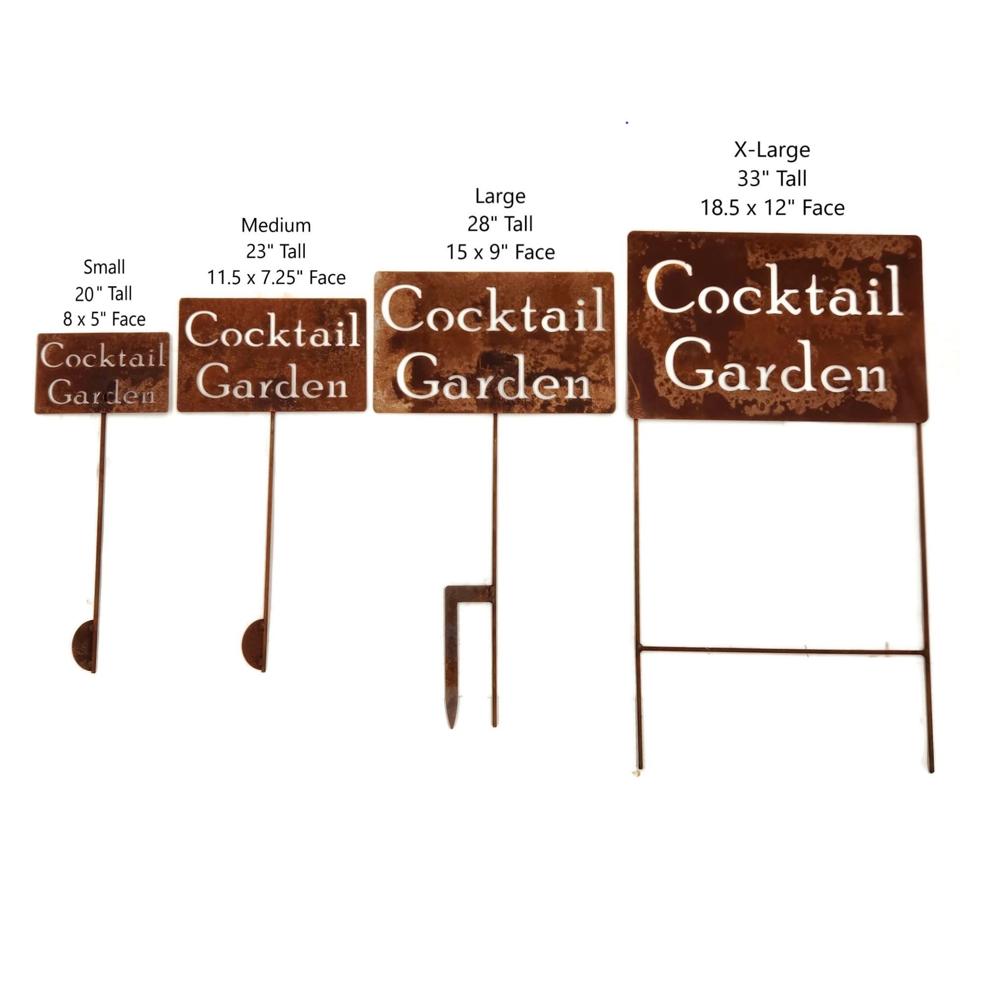 Funny Cocktail Garden Stake - Large 28 Inch Tall Decorative Outdoor Yard Art for Parties, Weddings & Summer BBQs