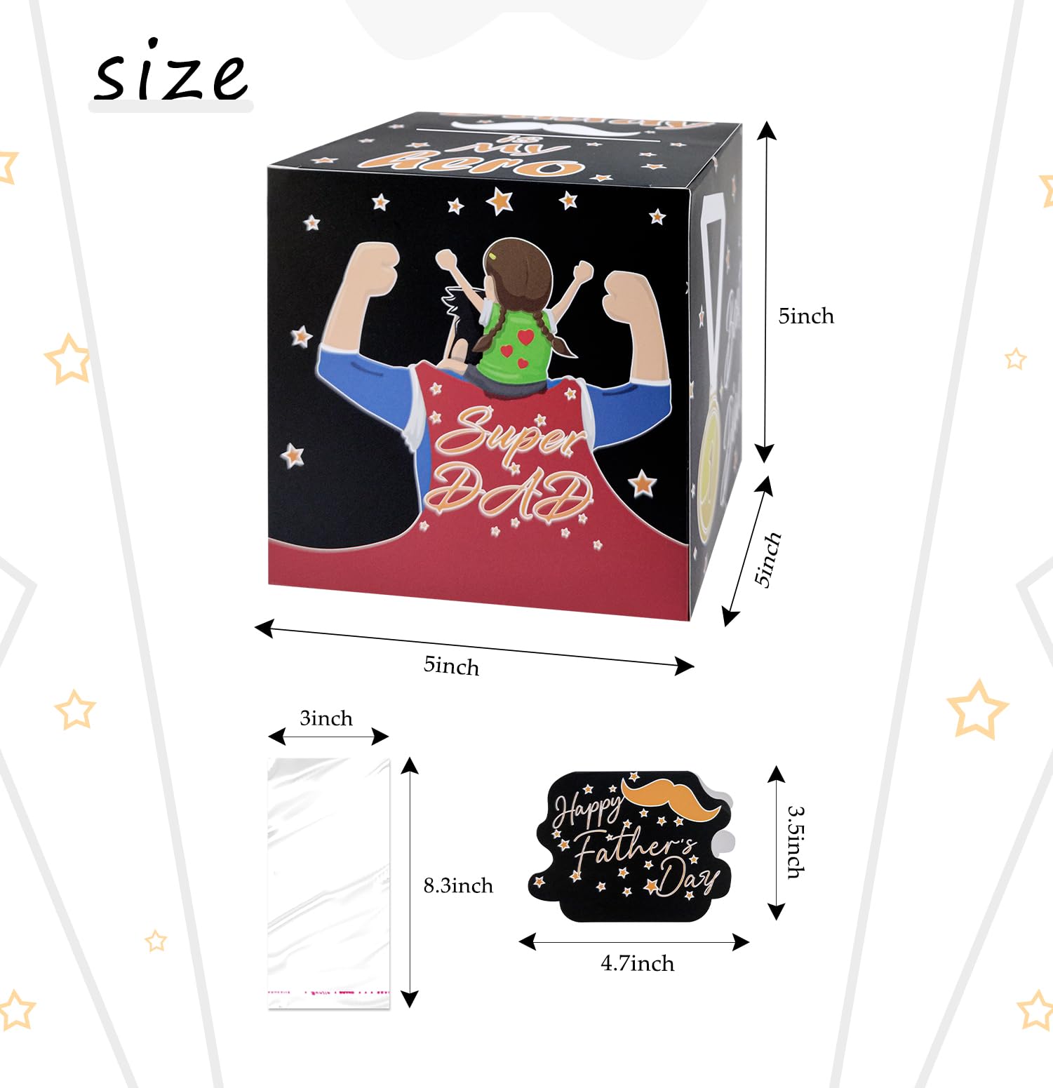 SIETDESEO Black Money Gift Box for Father's Day - Cash Roll Present for Dad from Daughter, Son or Wife - Unique Money Holder for Surprise Gifts (Perfect for Birthdays, Retirement & Special Occasions)