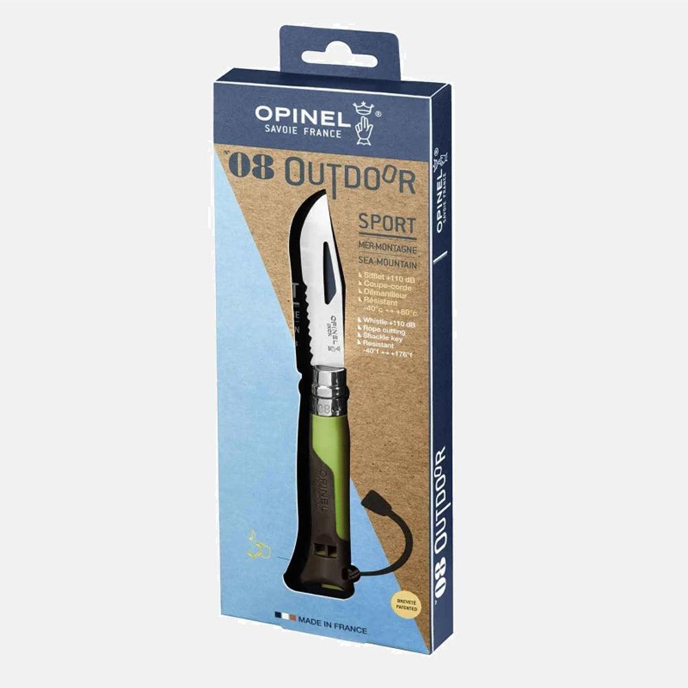 Opinel No.08 Stainless Steel Outdoor Pocket Knife - Compact & Durable for Camping, Hiking & Everyday Carry