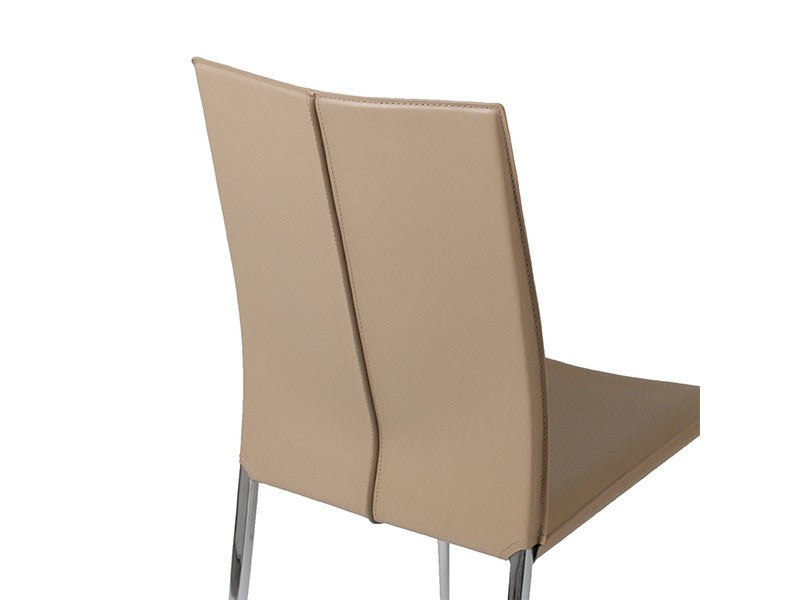 Premium EURO Max Genuine Leather Side Chair - Modern & Comfortable Dining or Living Room Seating for Home & Office Use