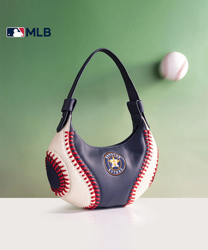 MLB Houston Astros Team Hobo Bag - Official Licensed Baseball Shoulder Bag for Women & Men - Perfect for Game Day, Travel & Casual Outings