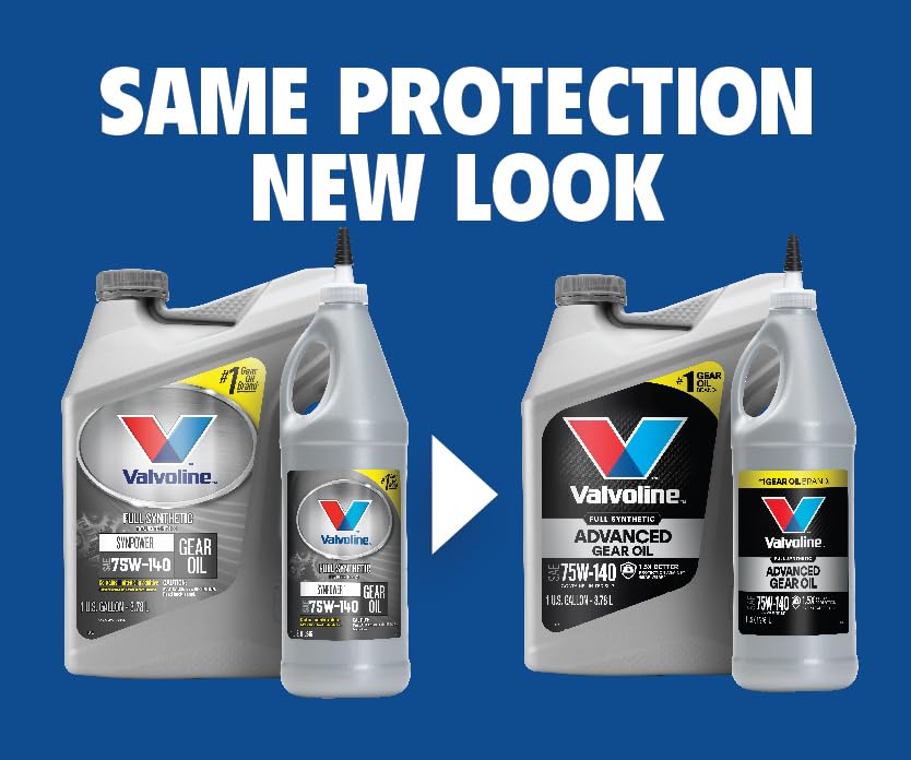 Valvoline SynPower SAE 75W-140 Full Synthetic Gear Oil - 1 Gallon (Case of 3) - High Performance Lubricant for Trucks, SUVs & Heavy-Duty Vehicles - Ideal for Off-Roading, Towing & Extreme Conditions