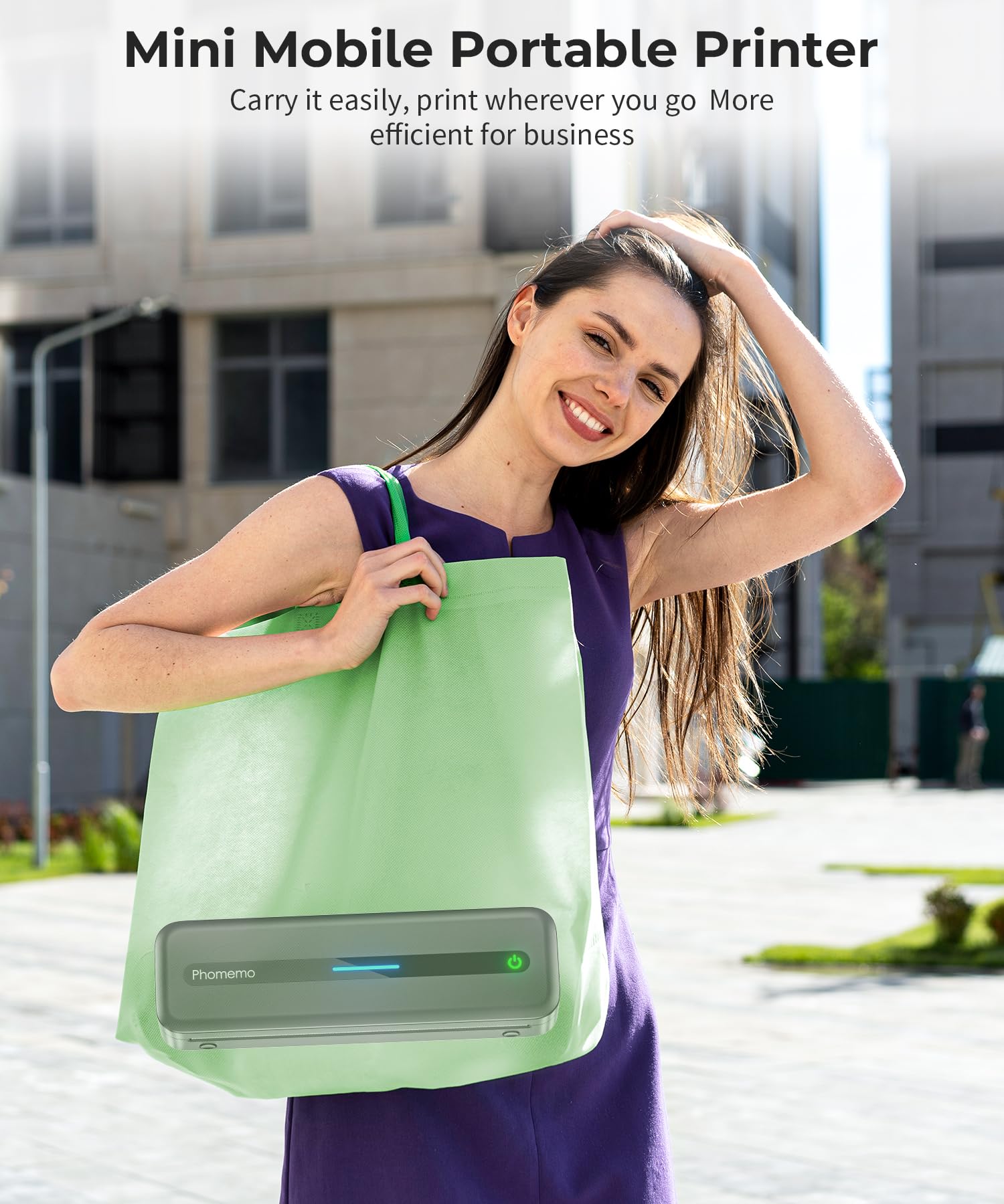 Phomemo M832 Portable Bluetooth Thermal Printer - Inkless Wireless Mini Printer with 4 Rolls Thermal Paper, Compatible with iPhone Android Smartphones & Laptop - Perfect for Travel, Home Office, Label Printing, Receipts & DIY Projects