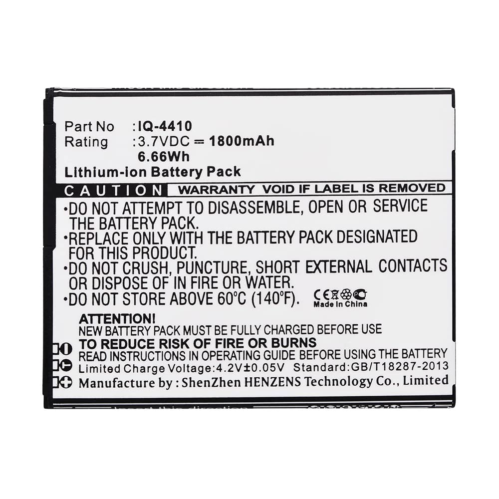 Synergy Digital 1800mAh Battery for Fly IQ-4410 - Long Lasting Power for Daily Use
