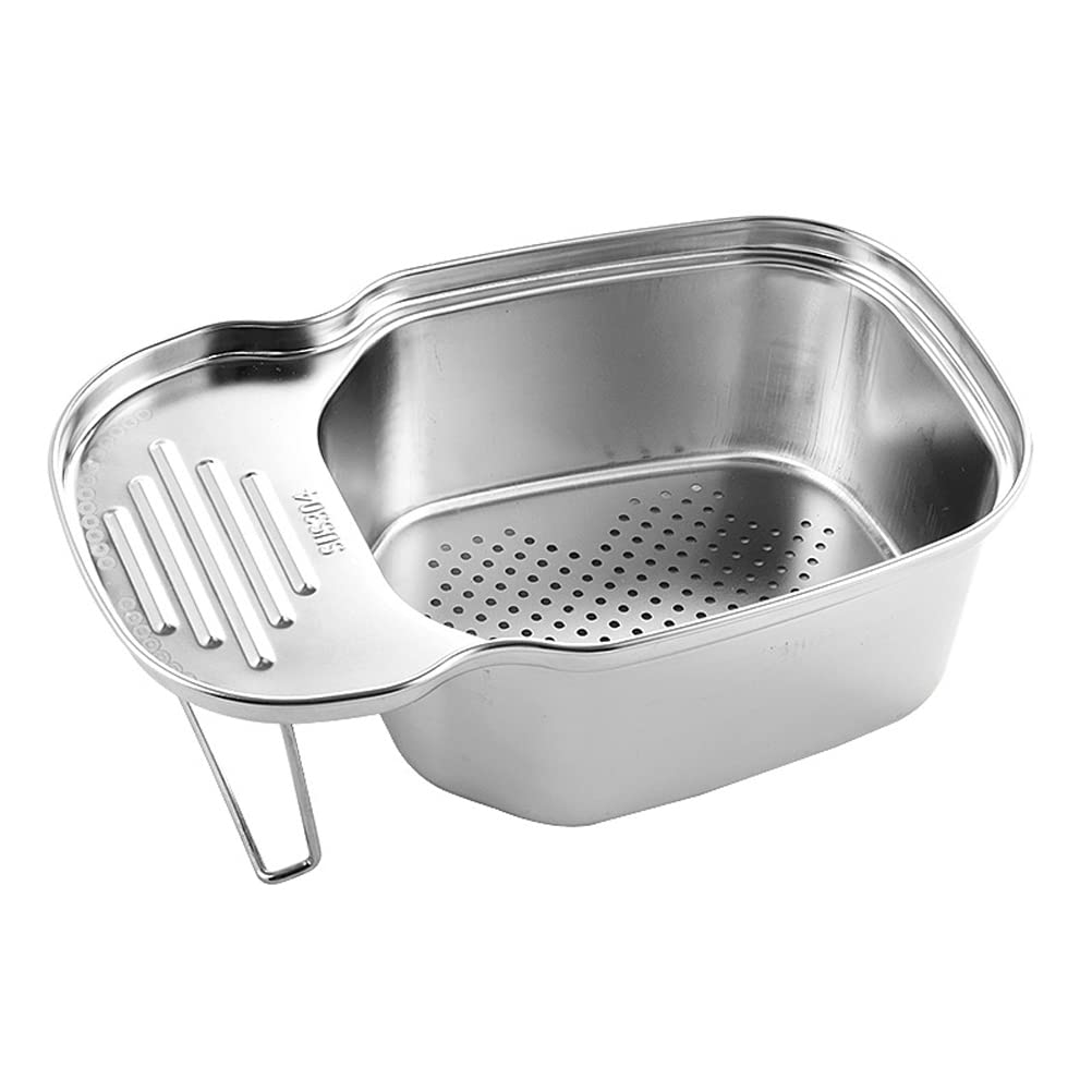 JAOCDOEN Stainless Steel Kitchen Sink Strainer Basket - Punch-Free Drain Stand, Sink Filter & Rubbish Storage Tray for Efficient Dishwashing & Food Prep - Perfect for Kitchen Sinks, Countertops & Wet Bars