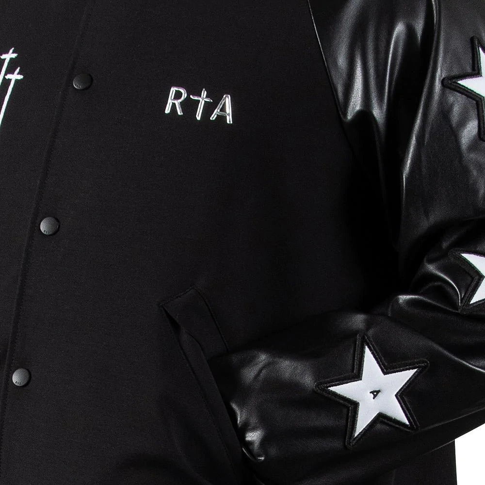 RtA Atticus Varsity Jacket - Vintage Style Baseball Jacket for Men | Fashionable Letterman Jacket for Casual Wear & Street Style Outfits