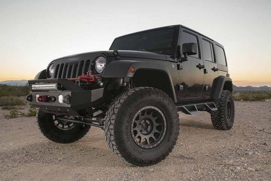 2018-2025 Jeep Wrangler JL Unlimited 4-Door Magnum RT Drop Steps Running Boards - Black Nerf Bars for Off-Road & Daily Driving
