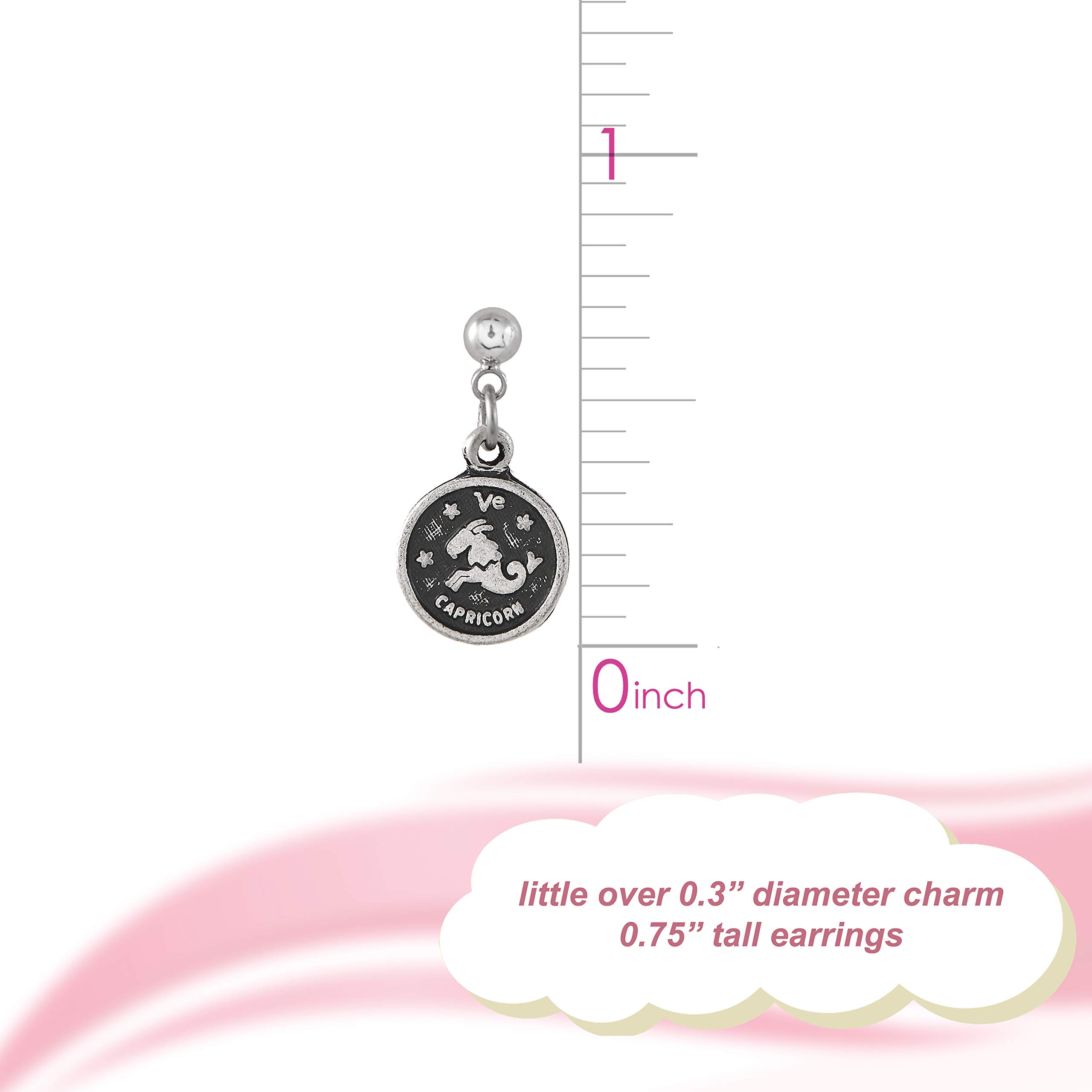 Spinning Daisy Zodiac Sign Dangling Disc Earrings - Unique Astrology Jewelry for Women - Perfect for Daily Wear, Parties & Gifts