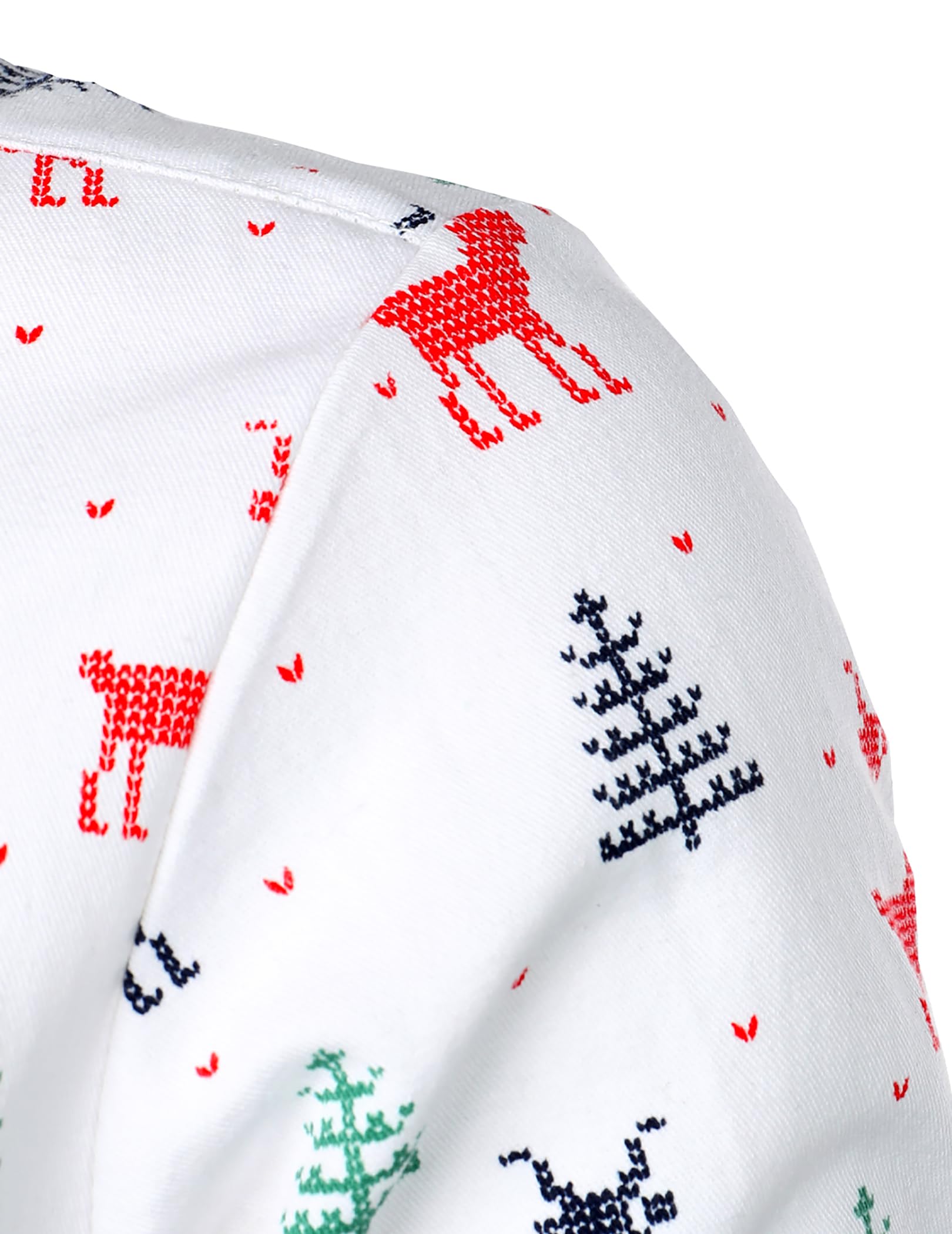 JOGAL Men's Christmas Santa Claus Button Down Shirt - Festive Long Sleeve Holiday Party Shirt for Ugly Sweater Contest, Office Party & Family Gatherings