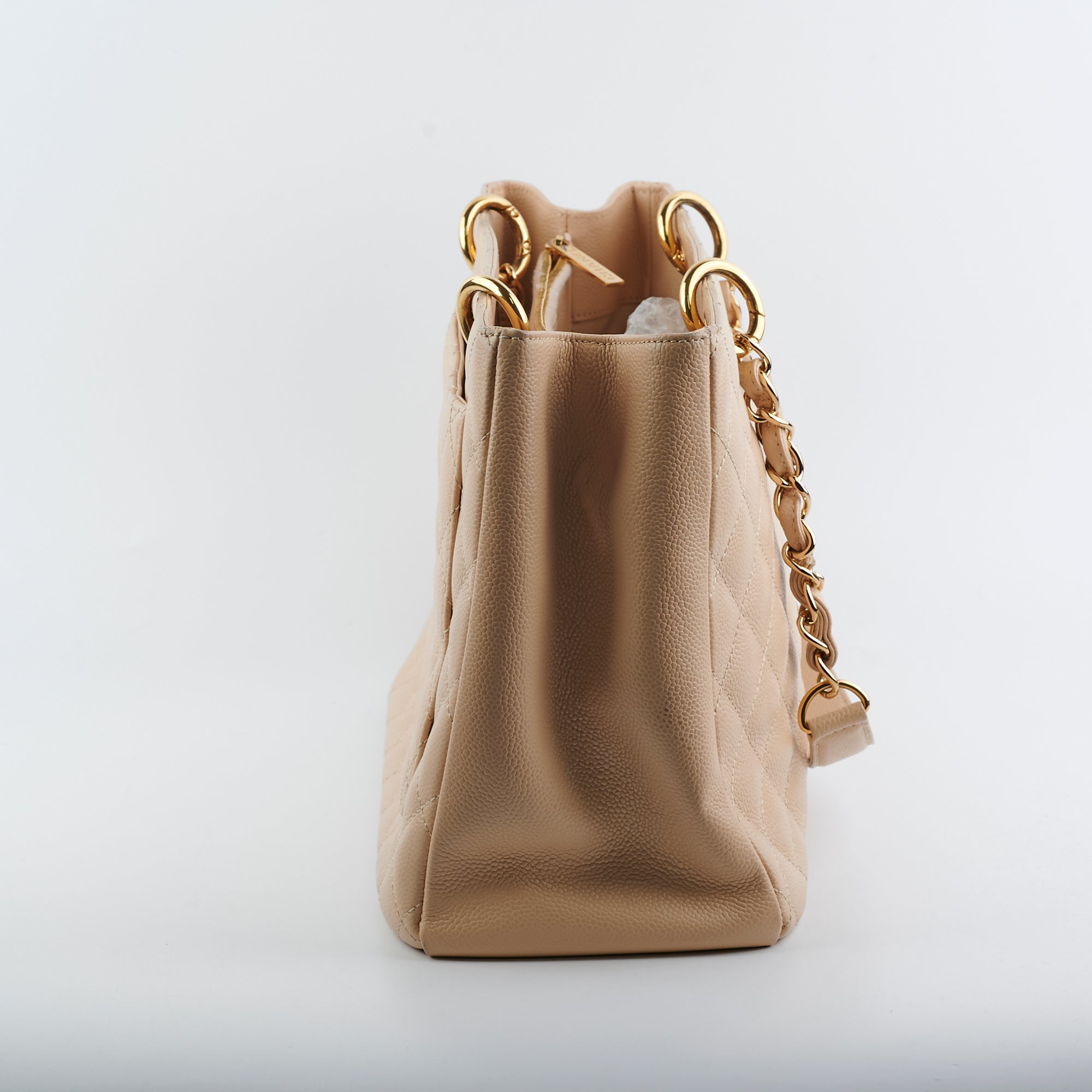 Chanel Caviar Leather Grand Shopping Tote GST Handbag in Beige - Luxury Designer Tote for Women, Perfect for Work, Travel & Everyday Use