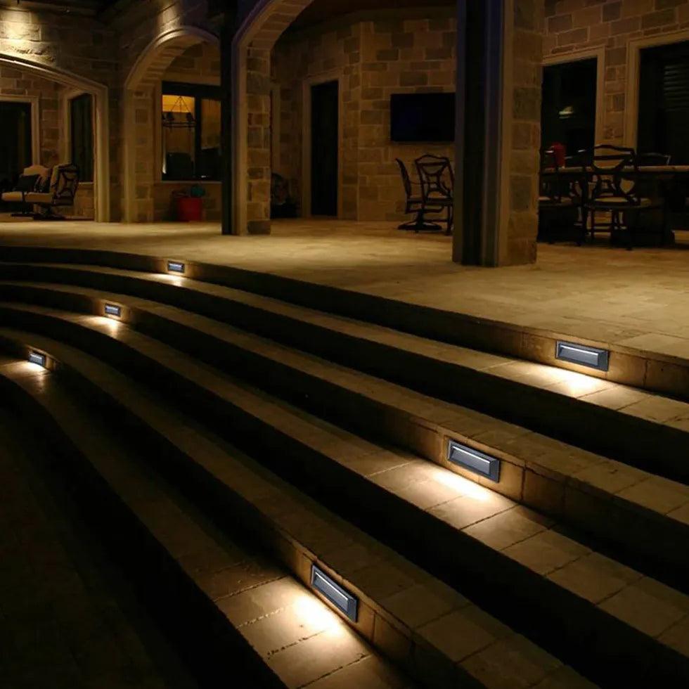 Waterproof Black Recessed Garden Wall Lights - Outdoor Landscape Lighting for Patio, Pathway, and Backyard Decoration