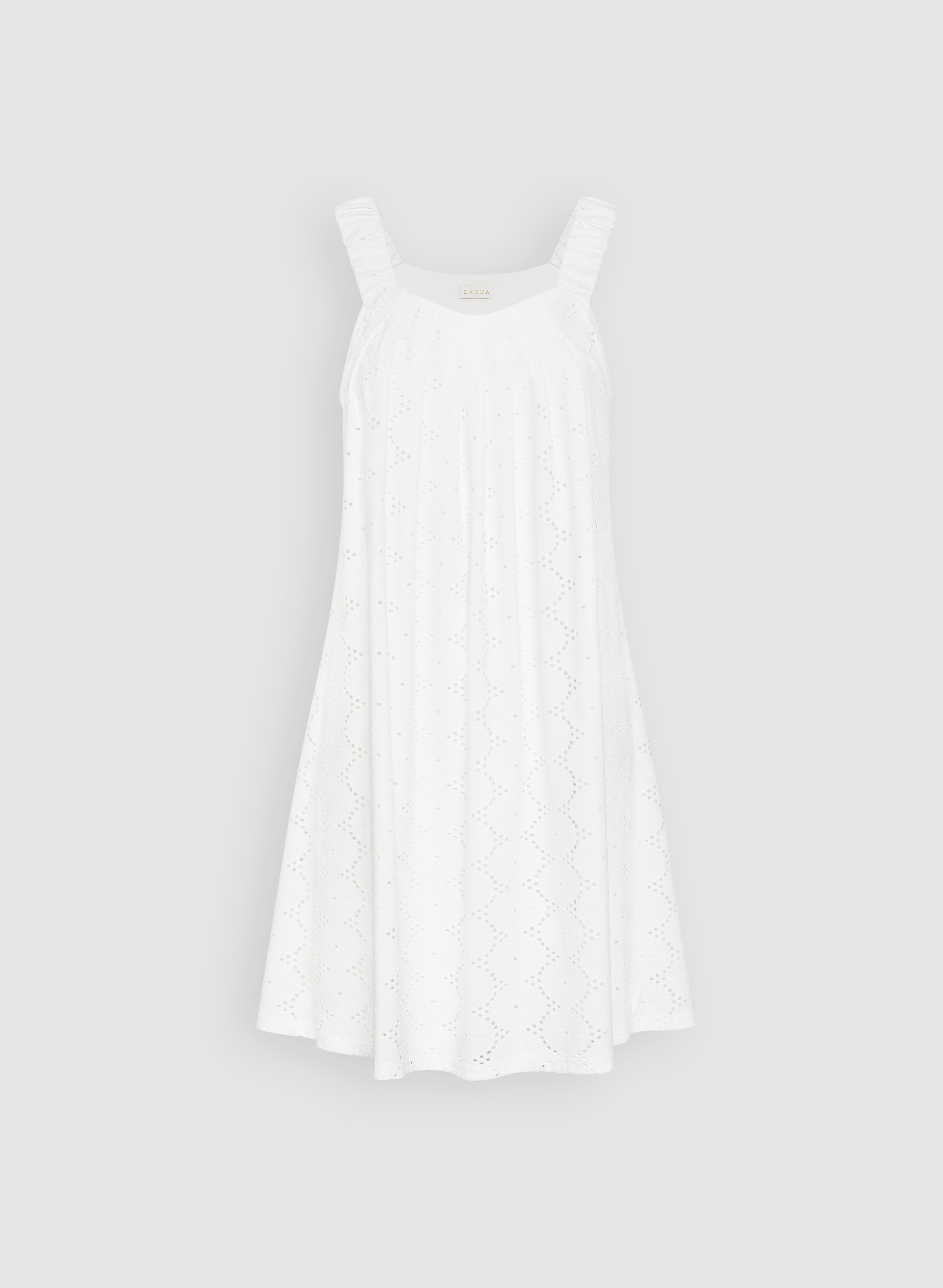 Elegant Eyelet Embroidered Summer Dress for Women - Perfect for Beach Vacations, Garden Parties & Date Nights
