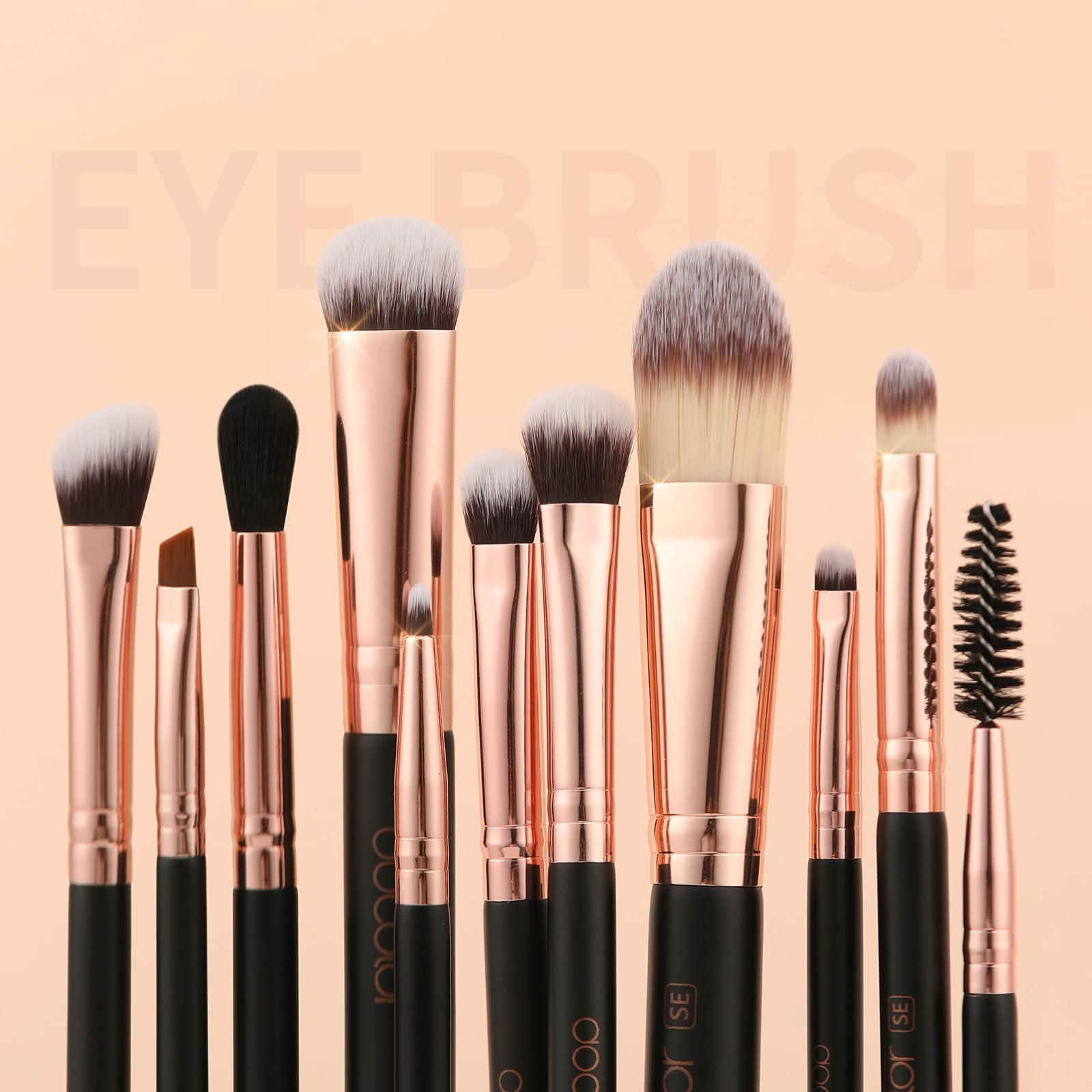 Docolor 6Pcs Double Sided Makeup Brush Set - Professional Dual Ended Eyeshadow, Foundation & Blending Brushes for Travel | Perfect for Everyday Makeup, Contouring & On-The-Go Touch Ups