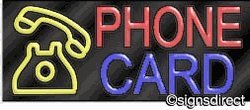 Custom Neon Phone Card Sign with Clear Plexiglass Frame - Perfect for Bedroom, Bar, or Cafe Decor