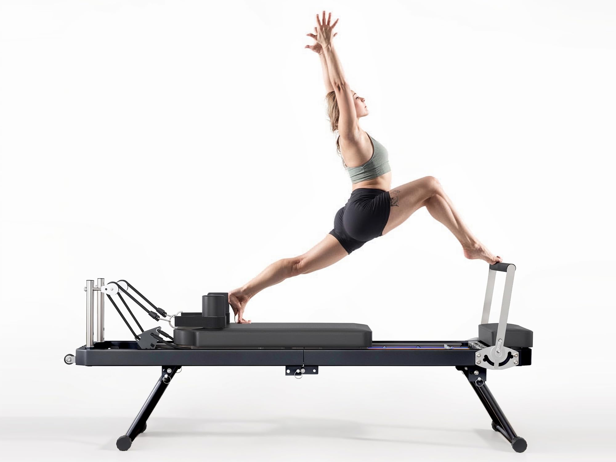 Foldable SogesGame Pilates Reformer Machine - 330lbs Weight Capacity Home Gym Equipment for Beginners & Advanced Users | Perfect for Home Workouts, Physical Therapy & Fitness Training