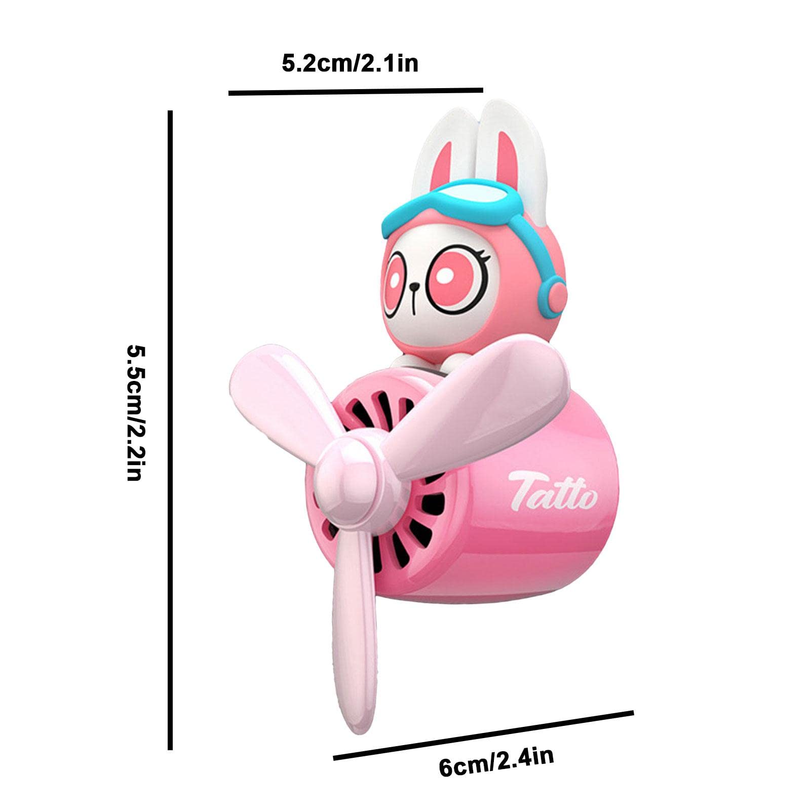 Cartoon Animal Pilot Aromatherapy Car Air Freshener - Rotating Propeller Vent Clip, Creative Automotive Fragrance Diffuser & Car Decor for Fresh Cabin Air - Perfect for Daily Commutes, Road Trips & Gifting
