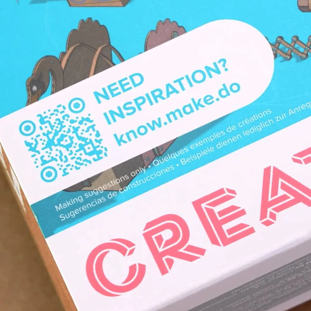 Makedo Create - Kids DIY Cardboard Construction Kit for Creative Play | STEM Learning Toy for Building & Imagination | Perfect for Home, Classroom & Playroom Activities