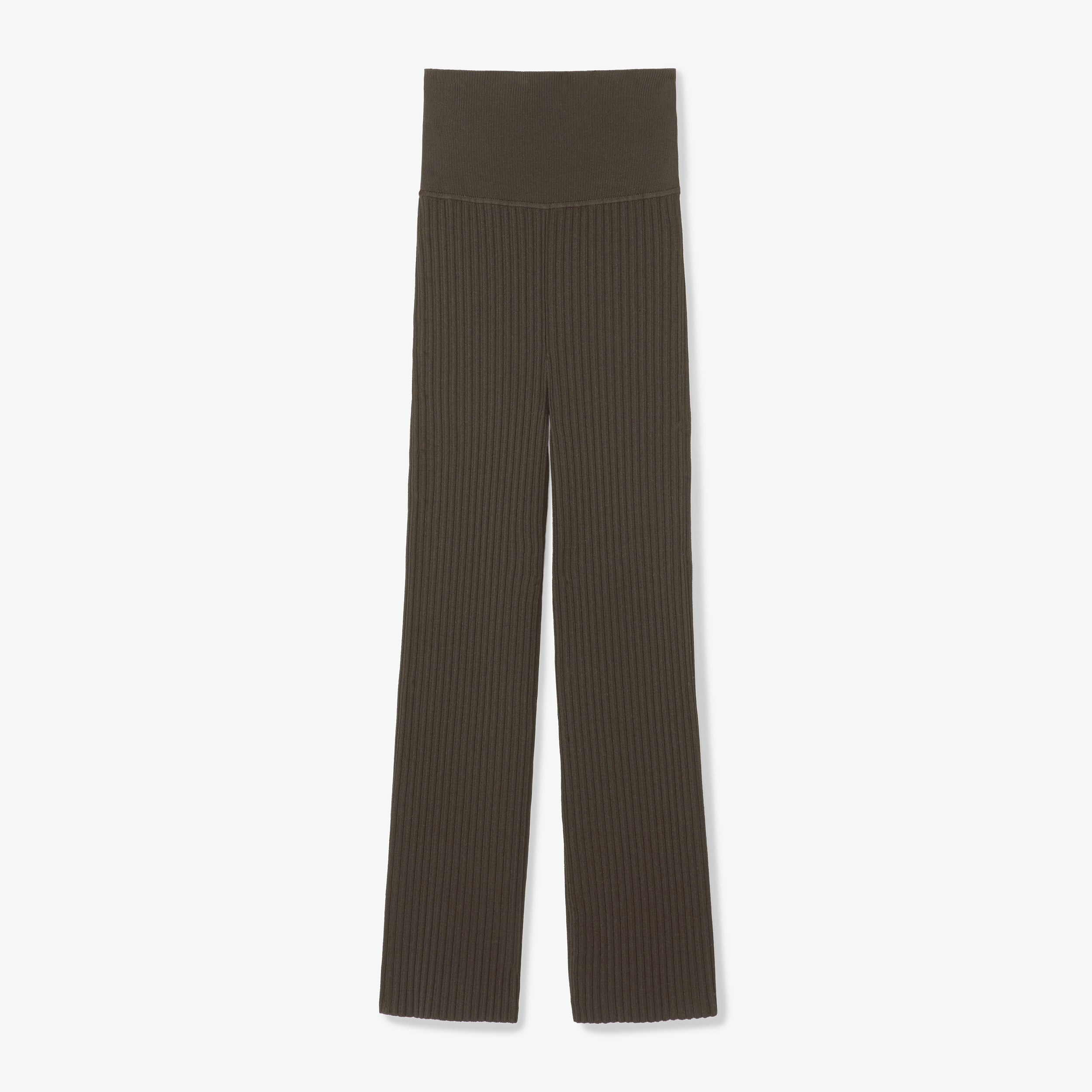 Finley Stretch Pants for Women - Ribbed Knit Joggers in Ash Gray | Comfortable Lounge Pants for Yoga, Home & Casual Wear