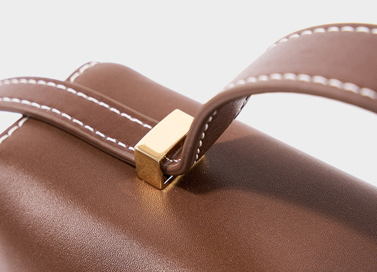 Stylish Genuine Leather Square Shoulder Bag for Women - Perfect for Work, Travel & Everyday Use