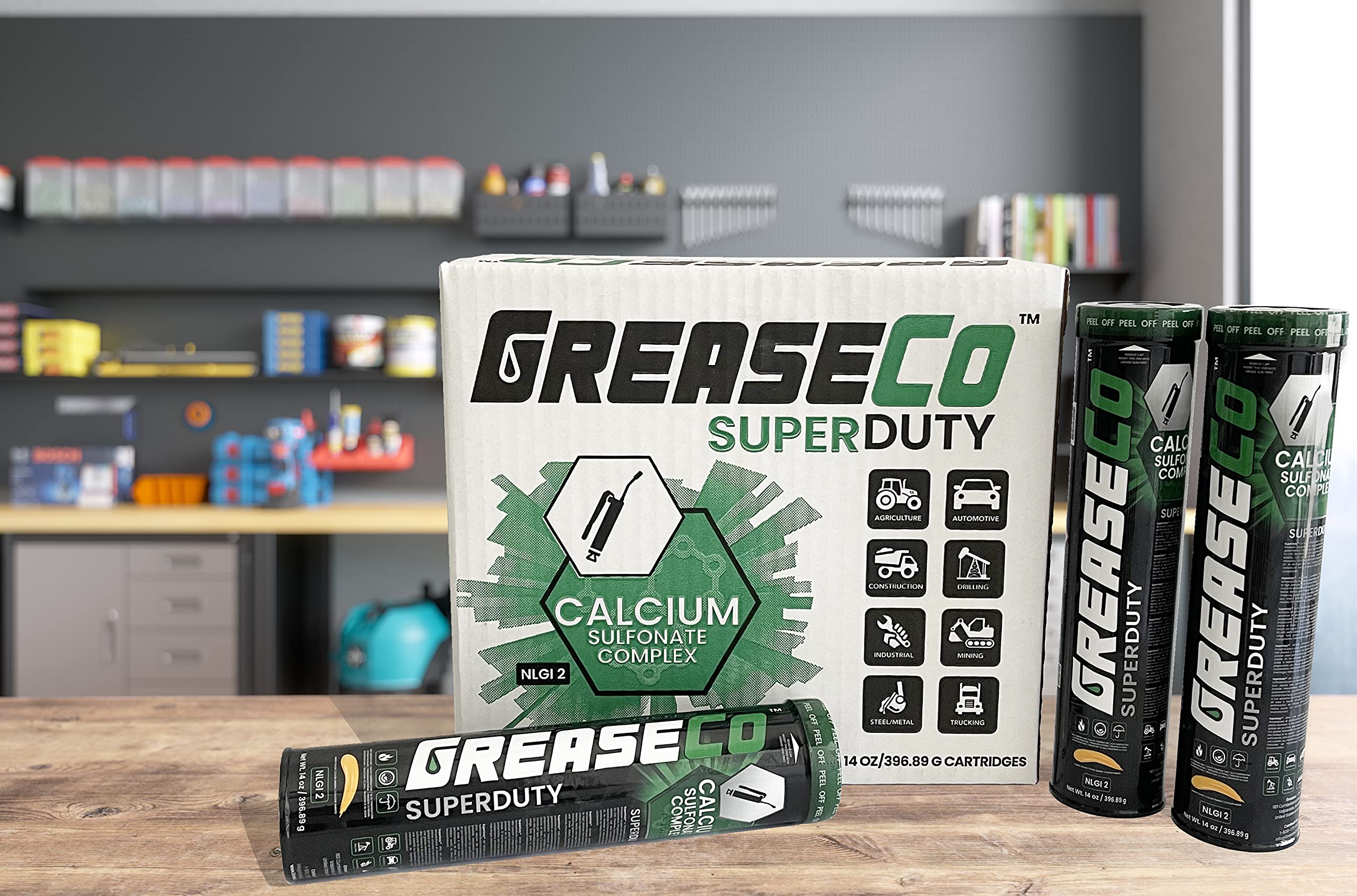 High Temp Wheel Bearing Grease - Calcium Sulfonate Marine Grease for Outboard Lower, Stern Drive & Steering Cables | Automotive Grease Gun Lubricant (10 Pack Tubes, NLGI 2, SuperDuty) - Ideal for Boats, Trailers & Heavy-Duty Vehicles