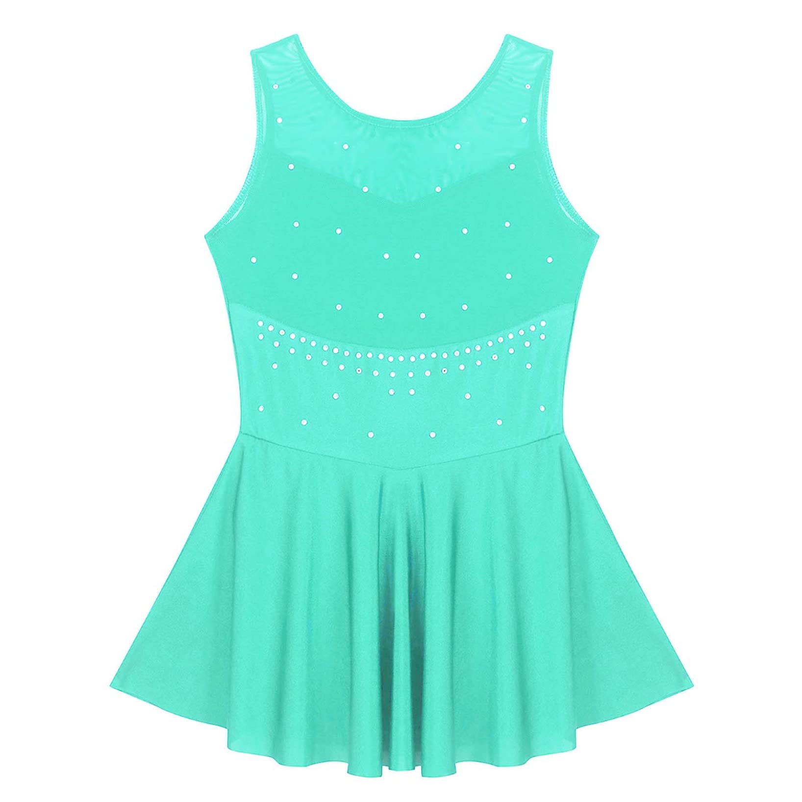 Kids Girls Sparkly Rhinestone Ballet Dance Competition Tutu Dress Figure Ice Skating Athletic Tulle Skirt for Recital Performance Gymnastics Show - Perfect for Dance Recitals, Ice Skating Competitions, Gymnastics Shows & Ballet Performances