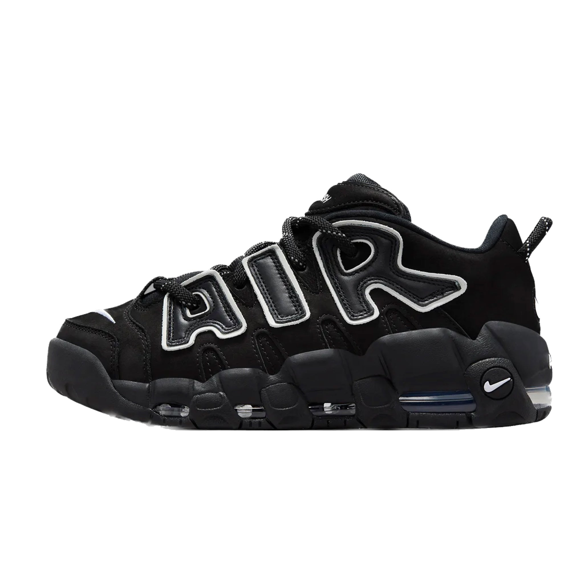 Nike Air More Uptempo Low Ambush Black White Basketball Shoes - Stylish Sneakers for Men's Streetwear & Casual Wear