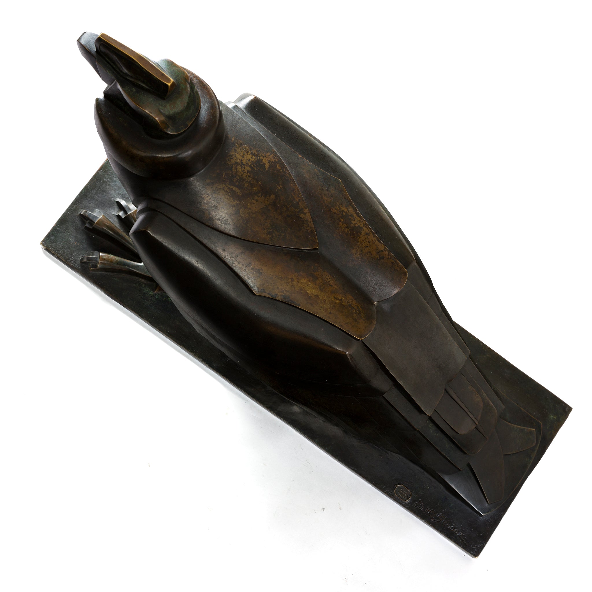 Édouard Marcel Sandoz Bronze Condor Sculpture - Handcrafted Art Deco Bird Statue - Home & Office Decor, Luxury Gift for Collectors