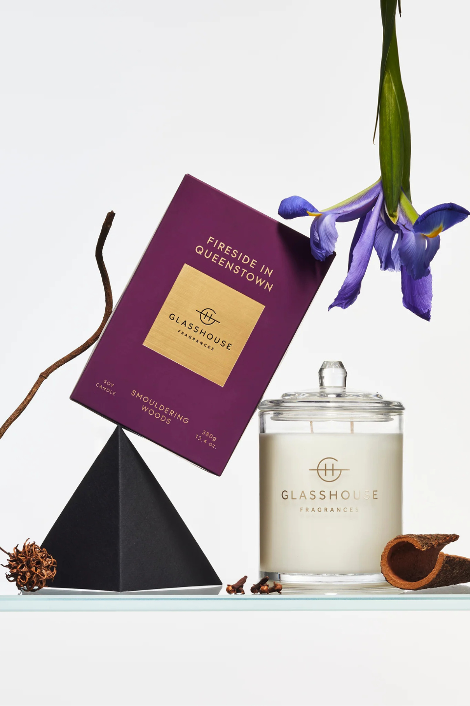 380g Triple Scented Fireside in Queenstown Soy Candle - Perfect for Home Relaxation, Romantic Dinners & Cozy Winter Nights