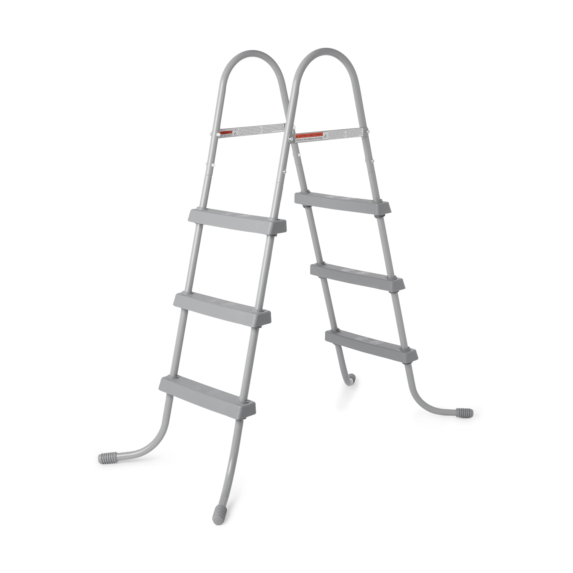 Bestway 58334E 36-Inch Steel Above Ground Pool Ladder with Non-Slip Steps - Safe & Sturdy Swimming Pool Access for Inground & Above Ground Pools - Perfect for Backyard, Family, and Kids Swimming Fun