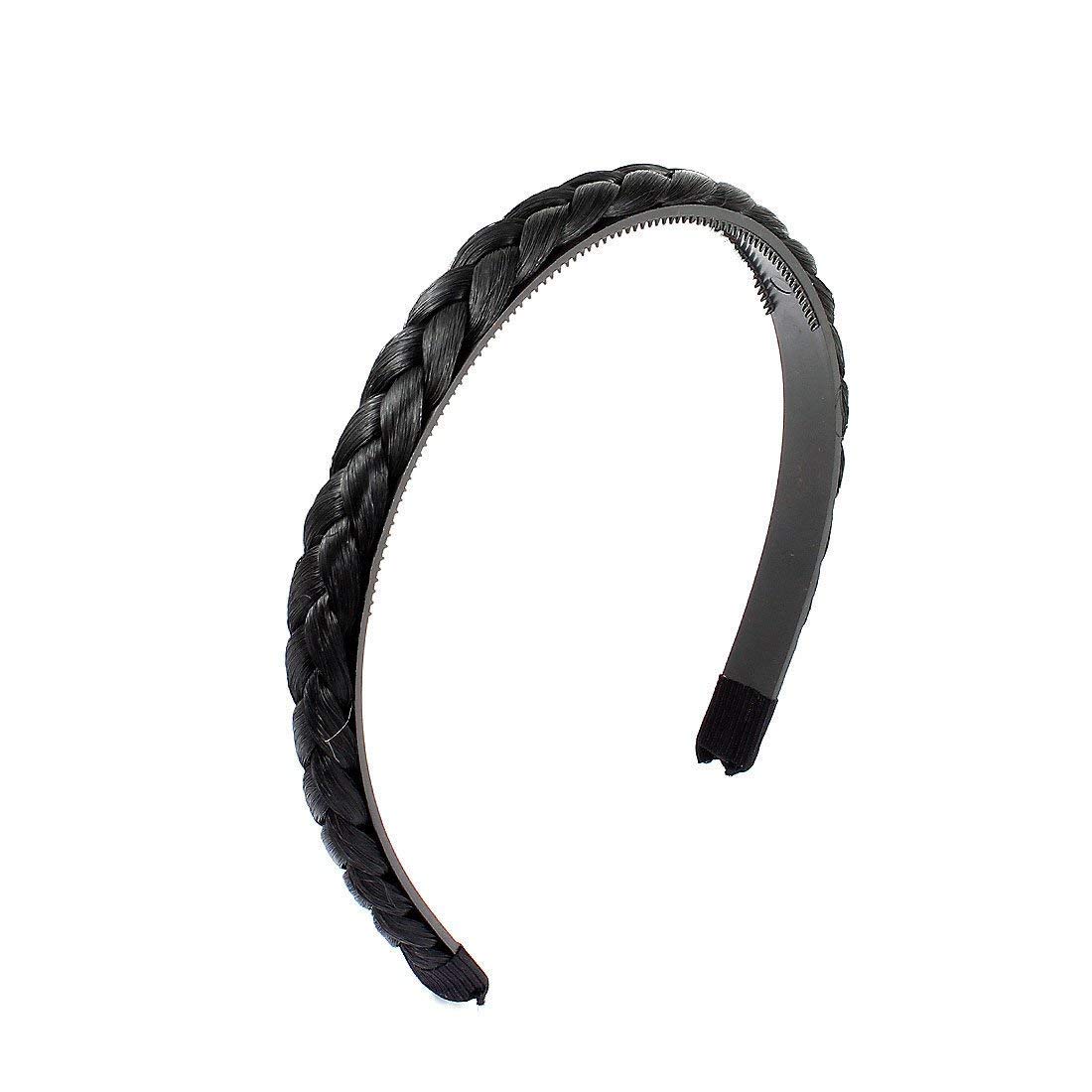 Non-Slip Wide Plastic Headbands with Teeth for Women & Girls - 3 Pack Black Hairbands for DIY Hair Accessories, Crafting & Styling - Perfect for Salons, Cosplay, Sports & Everyday Wear
