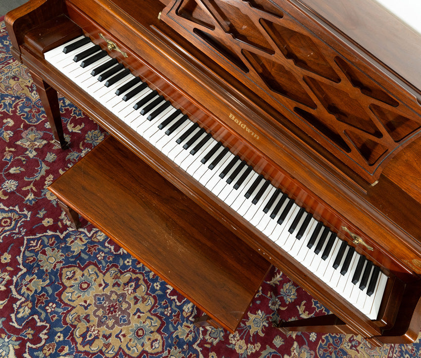 Baldwin 2071 Upright Piano - Satin Mahogany Finish | Used Vintage Piano with Serial Number 1508009 | Perfect for Home, Studio & Music Classroom