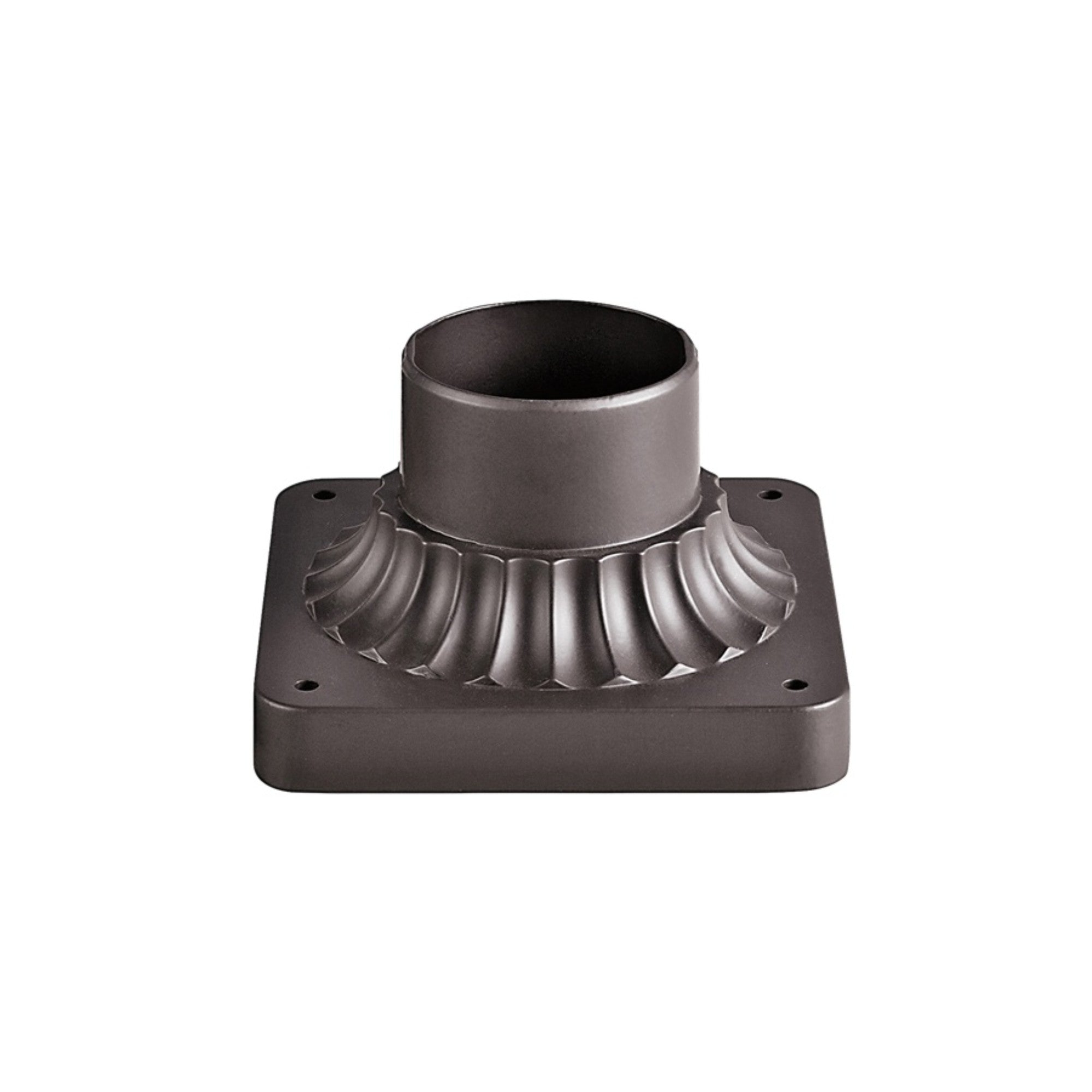 6 Inch Aluminum Pier Mount Base with Bronze Finish - Heavy Duty Outdoor Lighting Fixture for Garden, Patio, and Landscape Lighting