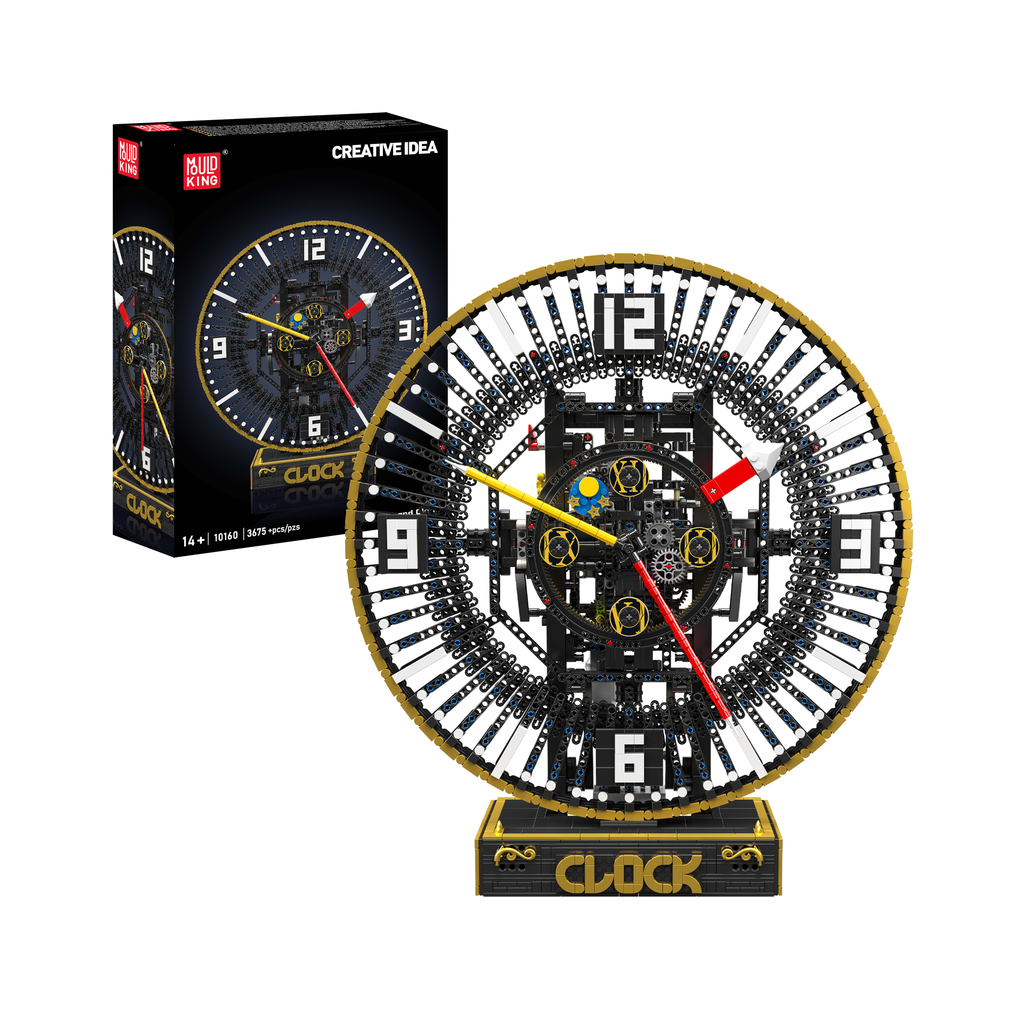 Mould King 10160 Motorized Mechanical Gear Clock Building Kit - 3,675 Piece STEM Educational Model for Adults & Teens | Perfect for Home Office Decor, Engineering Hobbyists & DIY Enthusiasts