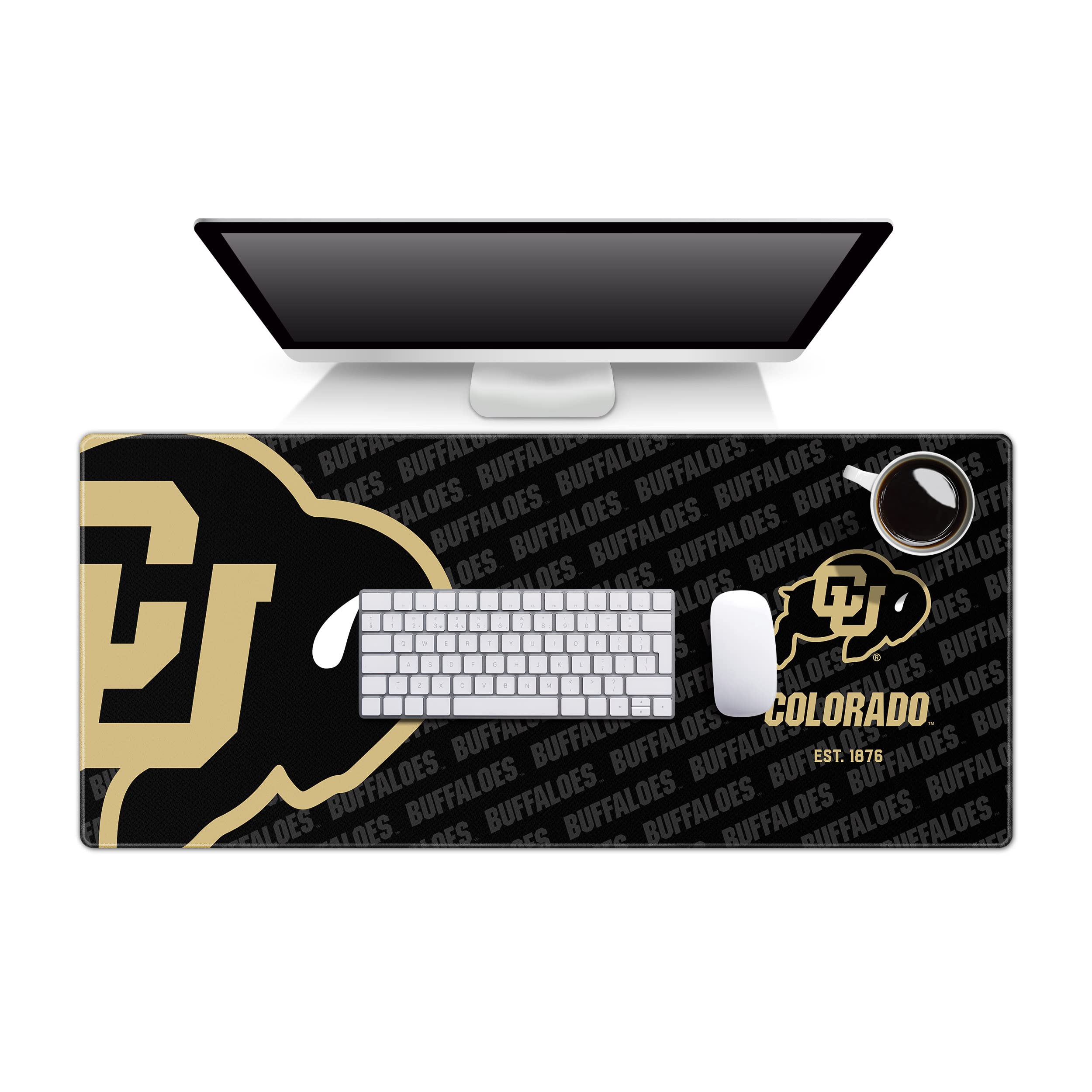 YouTheFan NCAA Logo Series Desk Pad - Non-Slip Mouse Pad with College Team Logos for Office, Gaming & Home Workspace (Multiple Team Options)