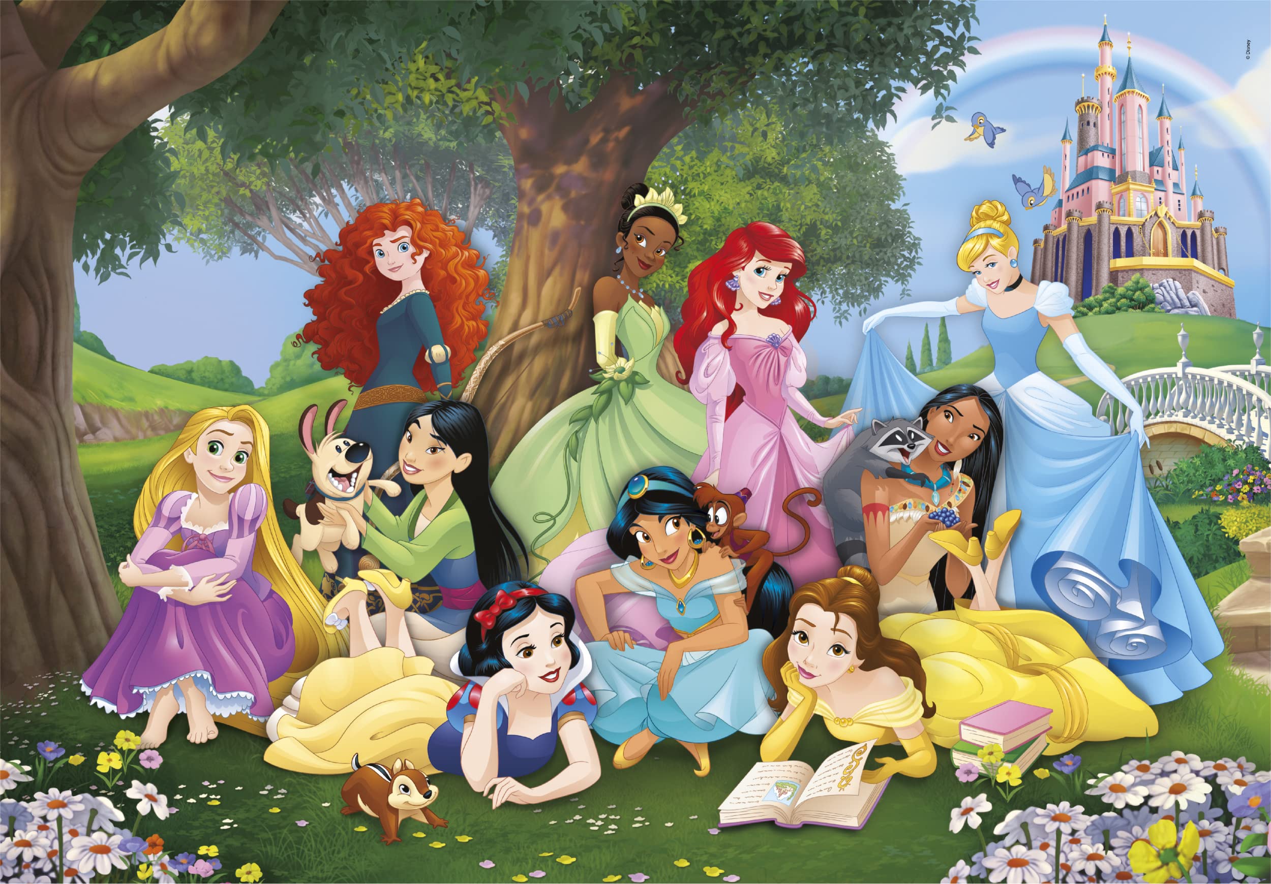Clementoni Supercolor Puzzle - Disney Princess 104 Pieces, Kids Puzzle for 6 Years Old, Cartoon Puzzle - Made in Italy | Perfect for Family Game Night, Birthday Gifts & Educational Fun
